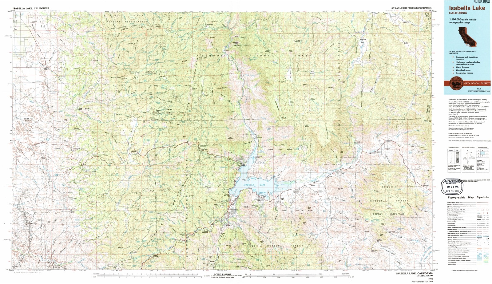Topographic sheet of White River, surveyed 1978