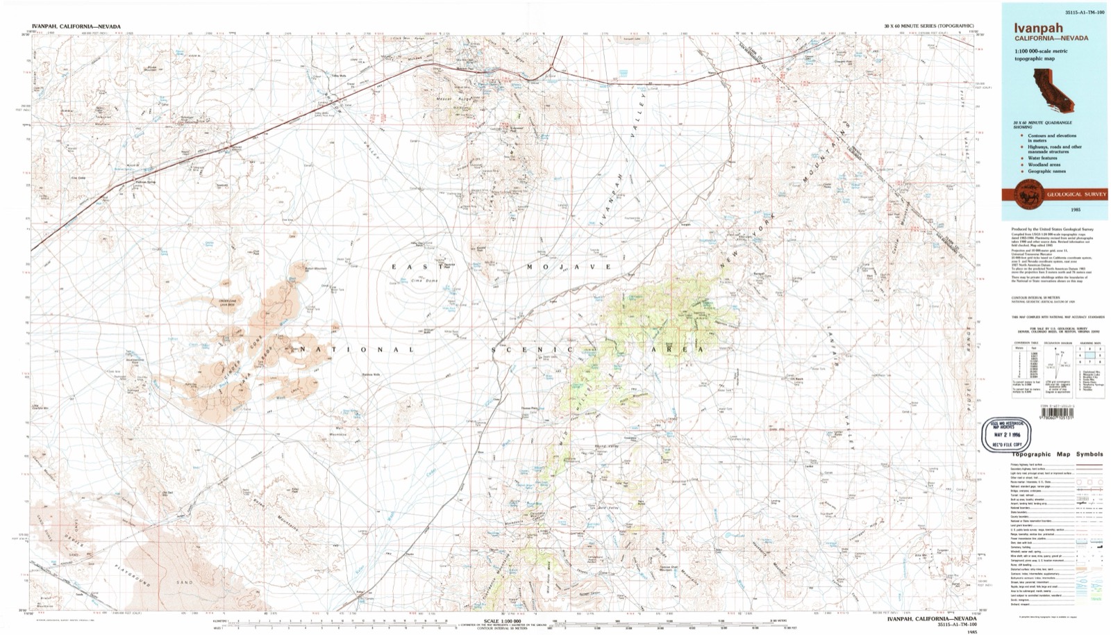 Topographic sheet of Hart (historical), surveyed 1985