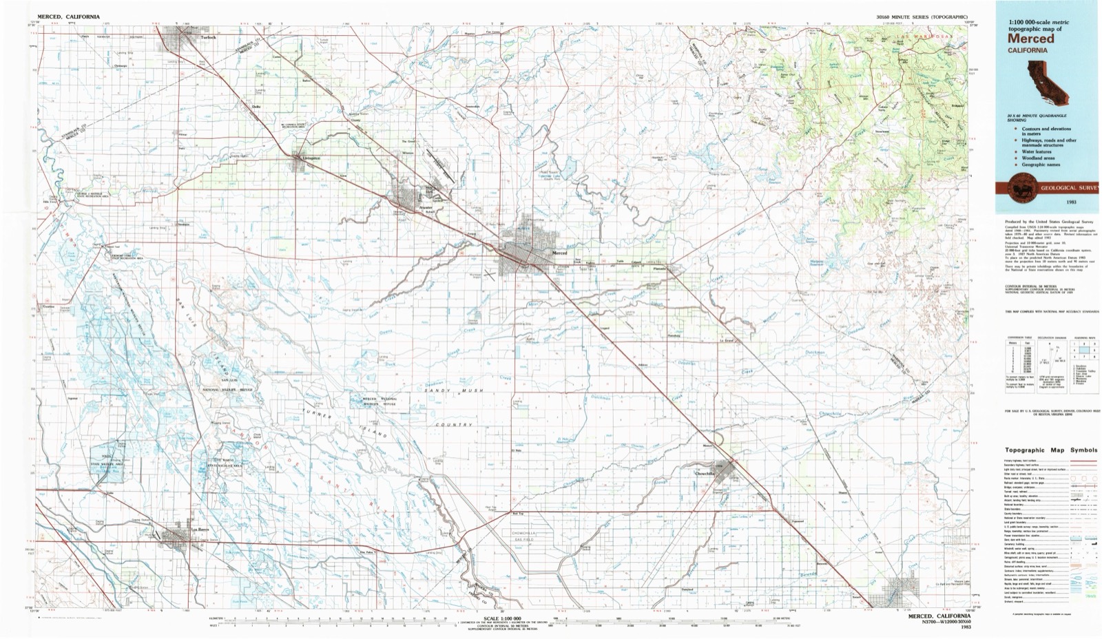 Topographic sheet of Volta, surveyed 1983