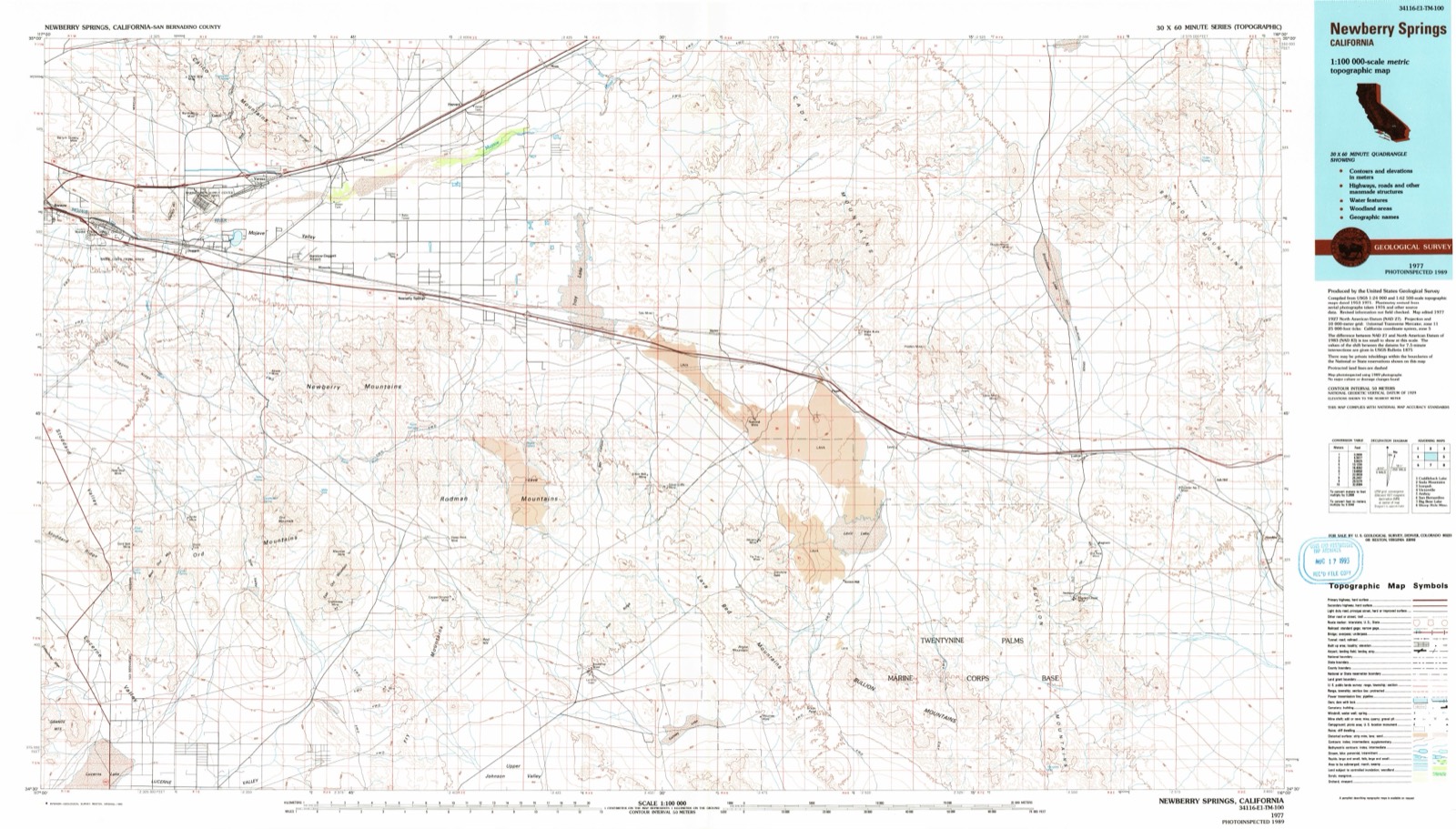 Topographic sheet of Bismarck (historical), surveyed 1977