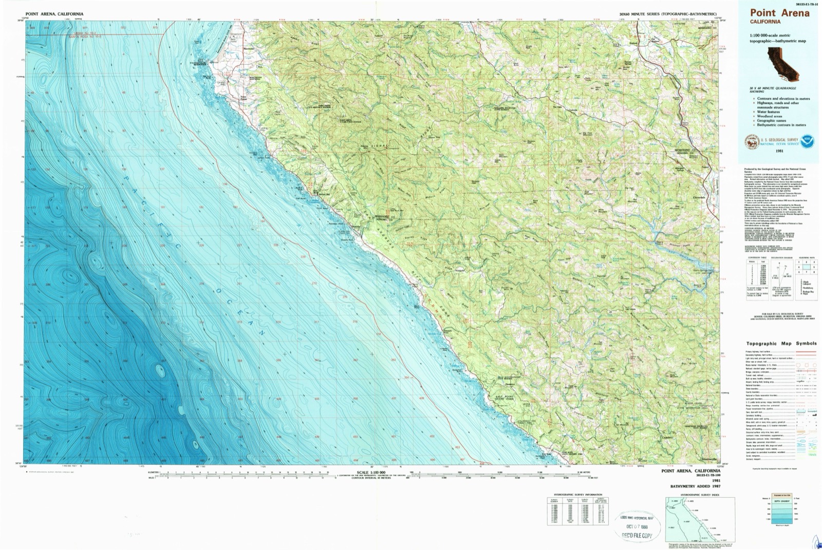 Topographic sheet of Las Lomas, surveyed 1981