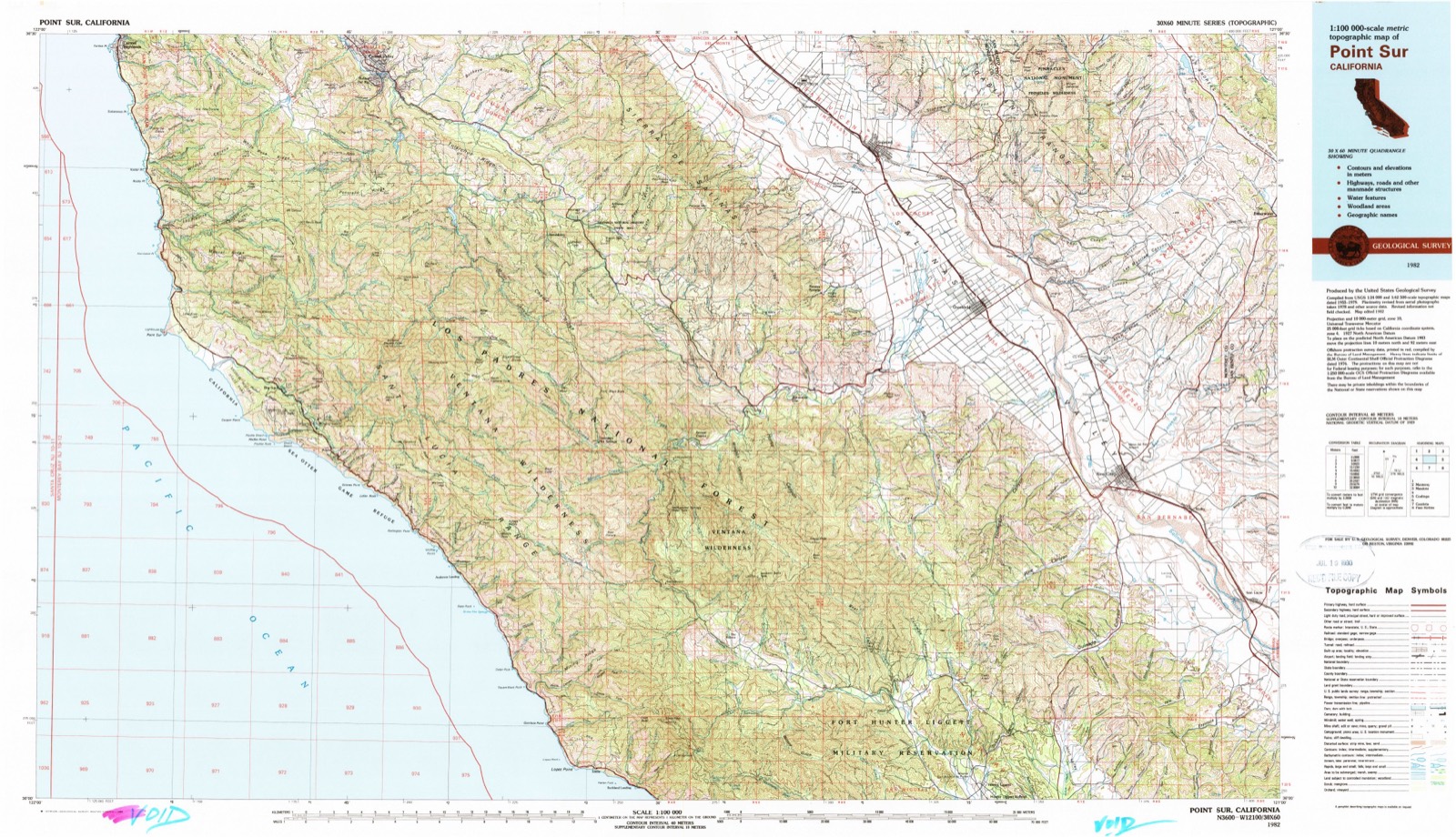 Topographic sheet of Camphora, surveyed 1982