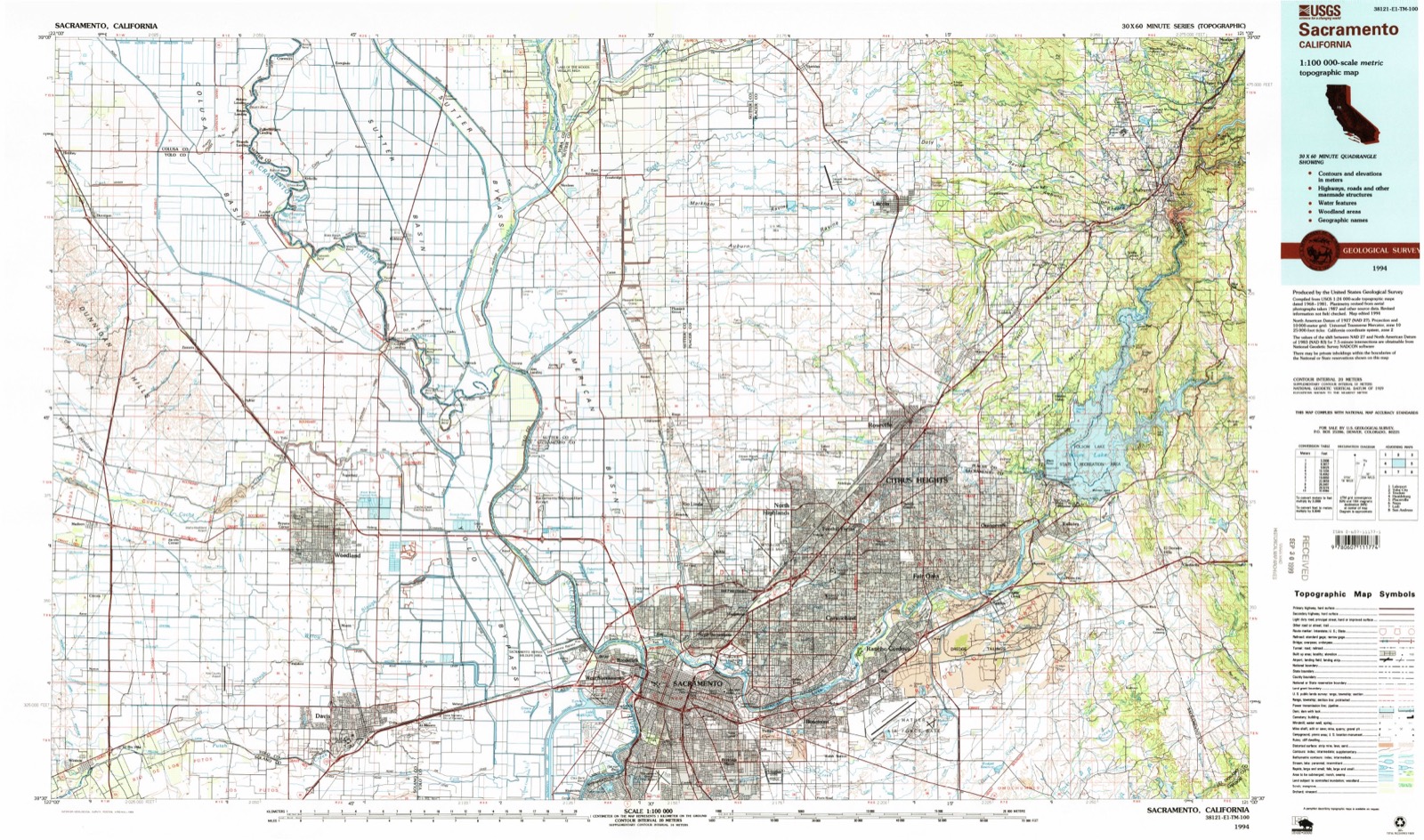 Topographic sheet of Catlett, surveyed 1994