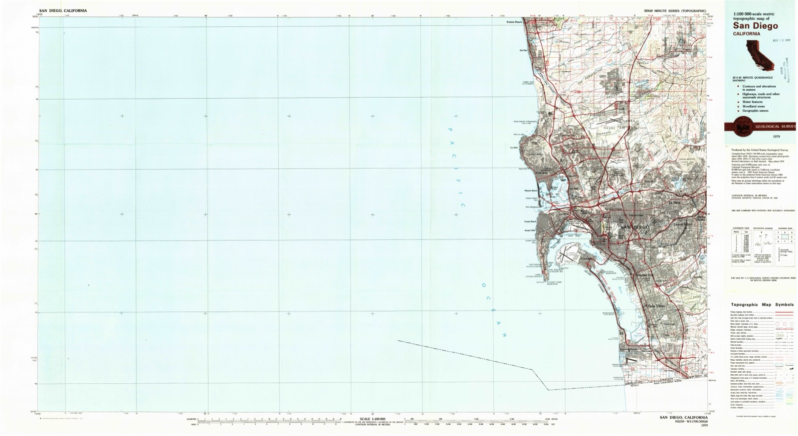 Topographic sheet of Azure Vista, surveyed 1979