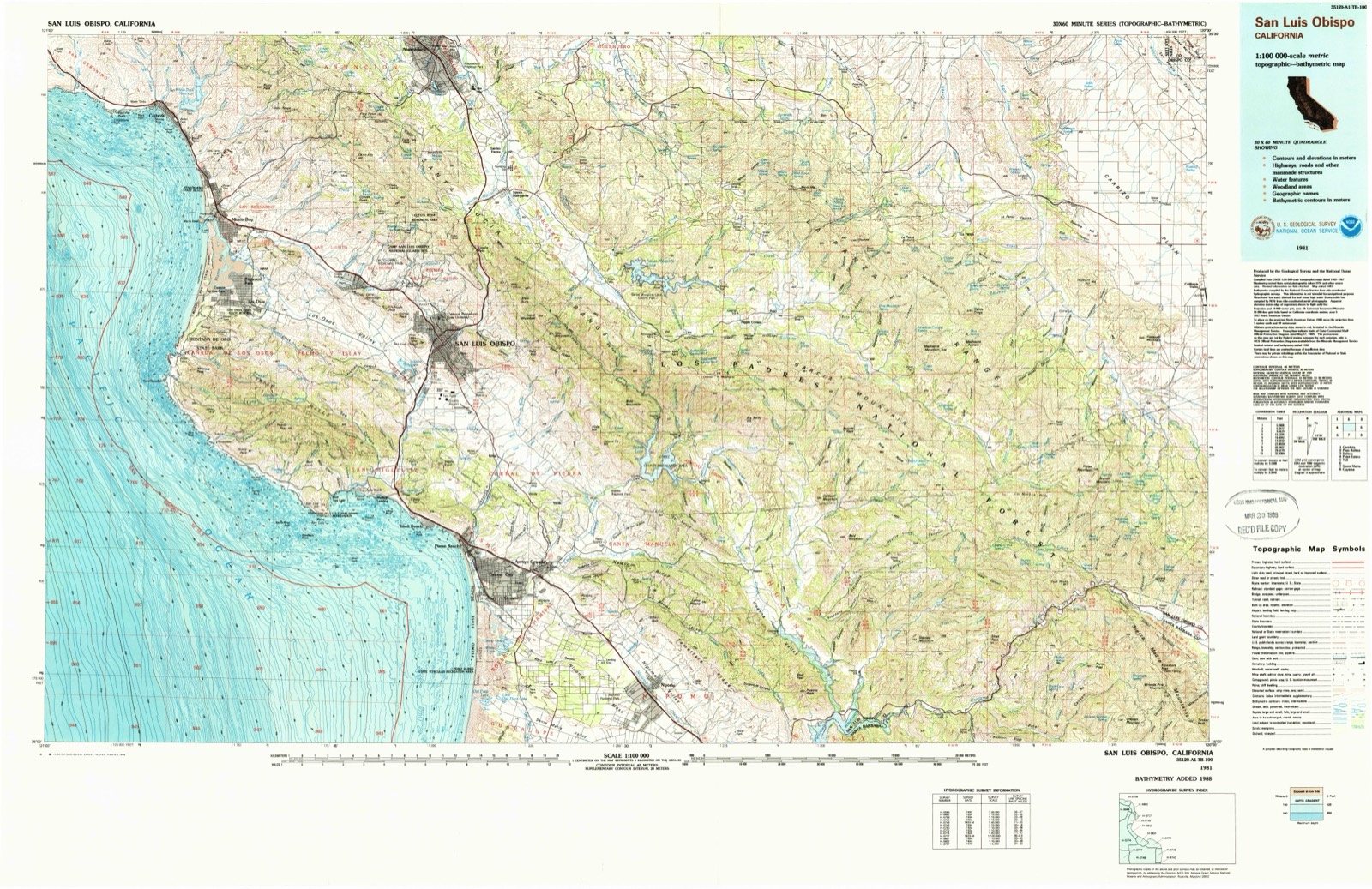 Topographic sheet of Grover Beach, surveyed 1981