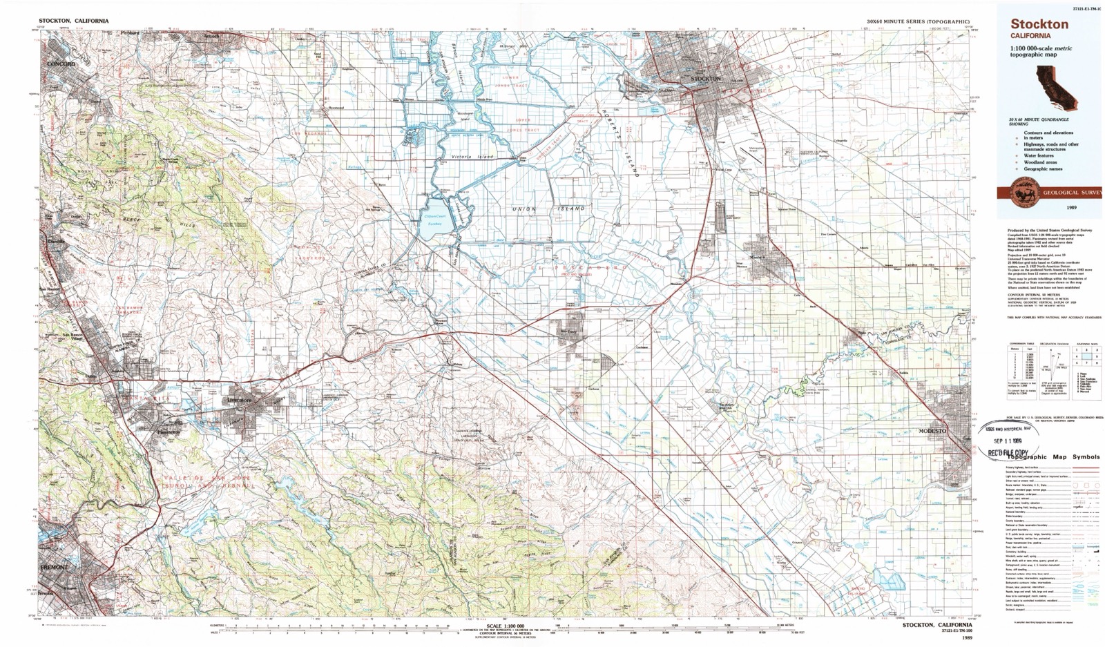 Topographic sheet of Brightside, surveyed 1989