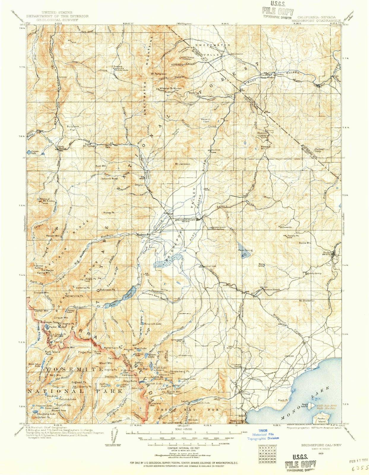 Topographic sheet covering Boone Store, surveyed 1909