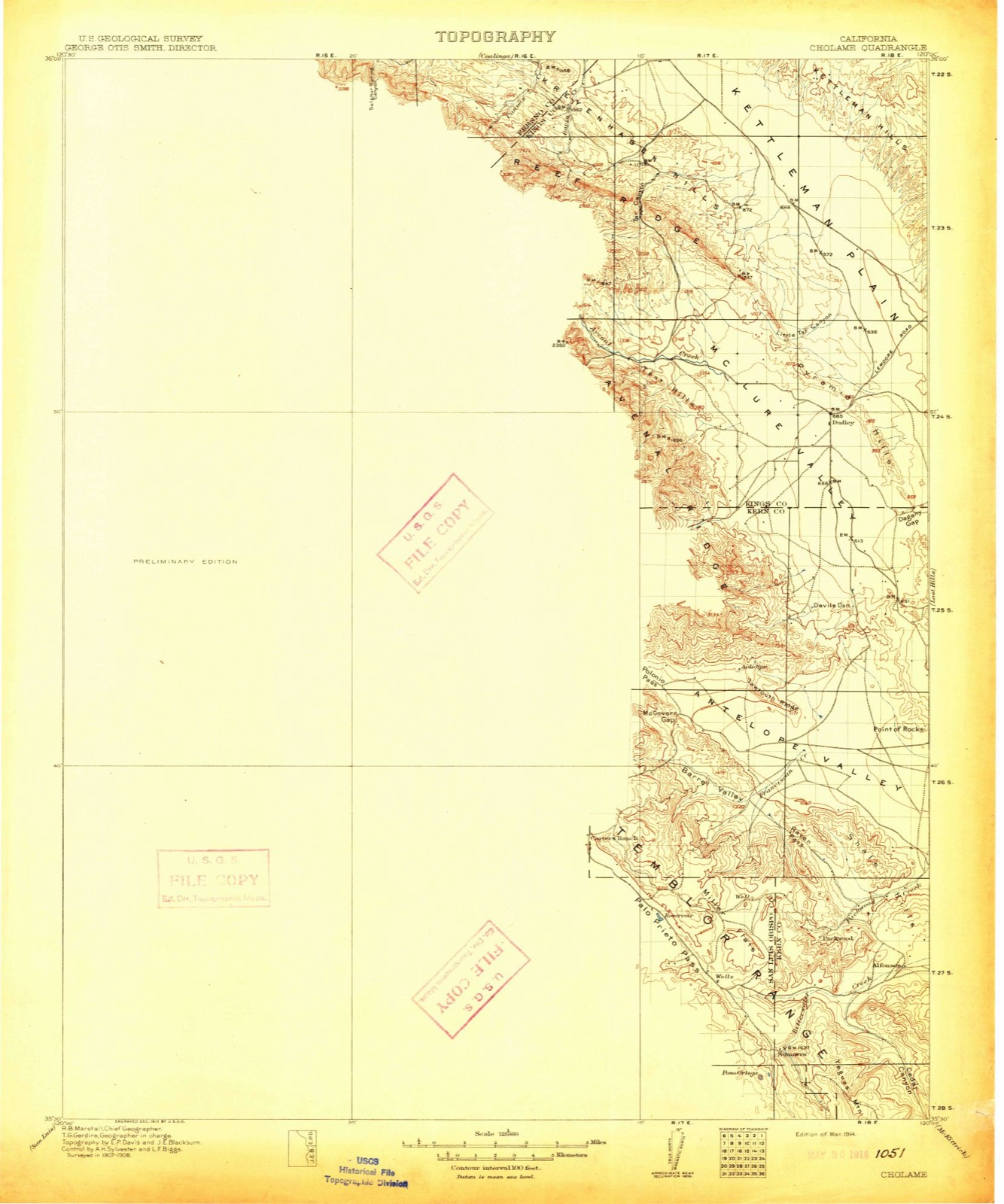 Topographic sheet of Annette, surveyed 1914