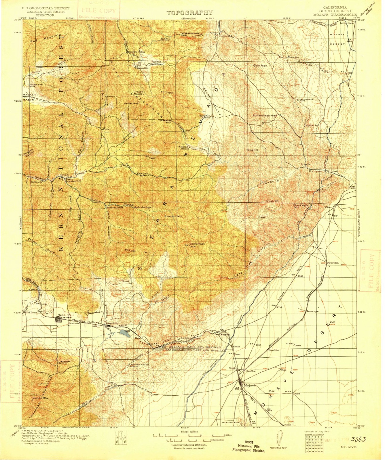 Topographic sheet of Chaffee, surveyed 1915