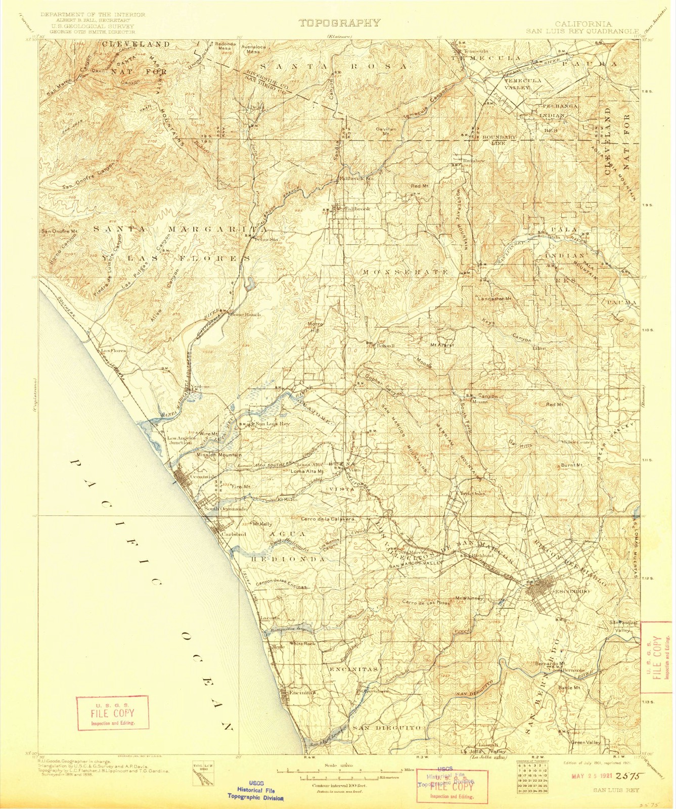 Topographic sheet of Country Manor Estates, surveyed 1901