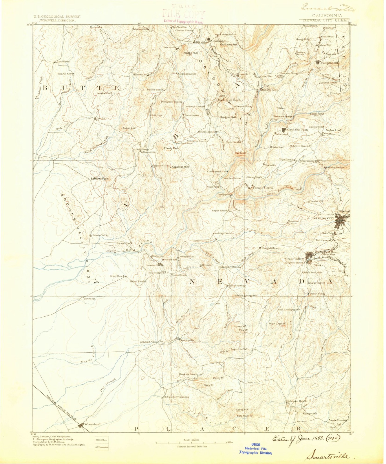 Topographic sheet of Hurleton, surveyed 1888