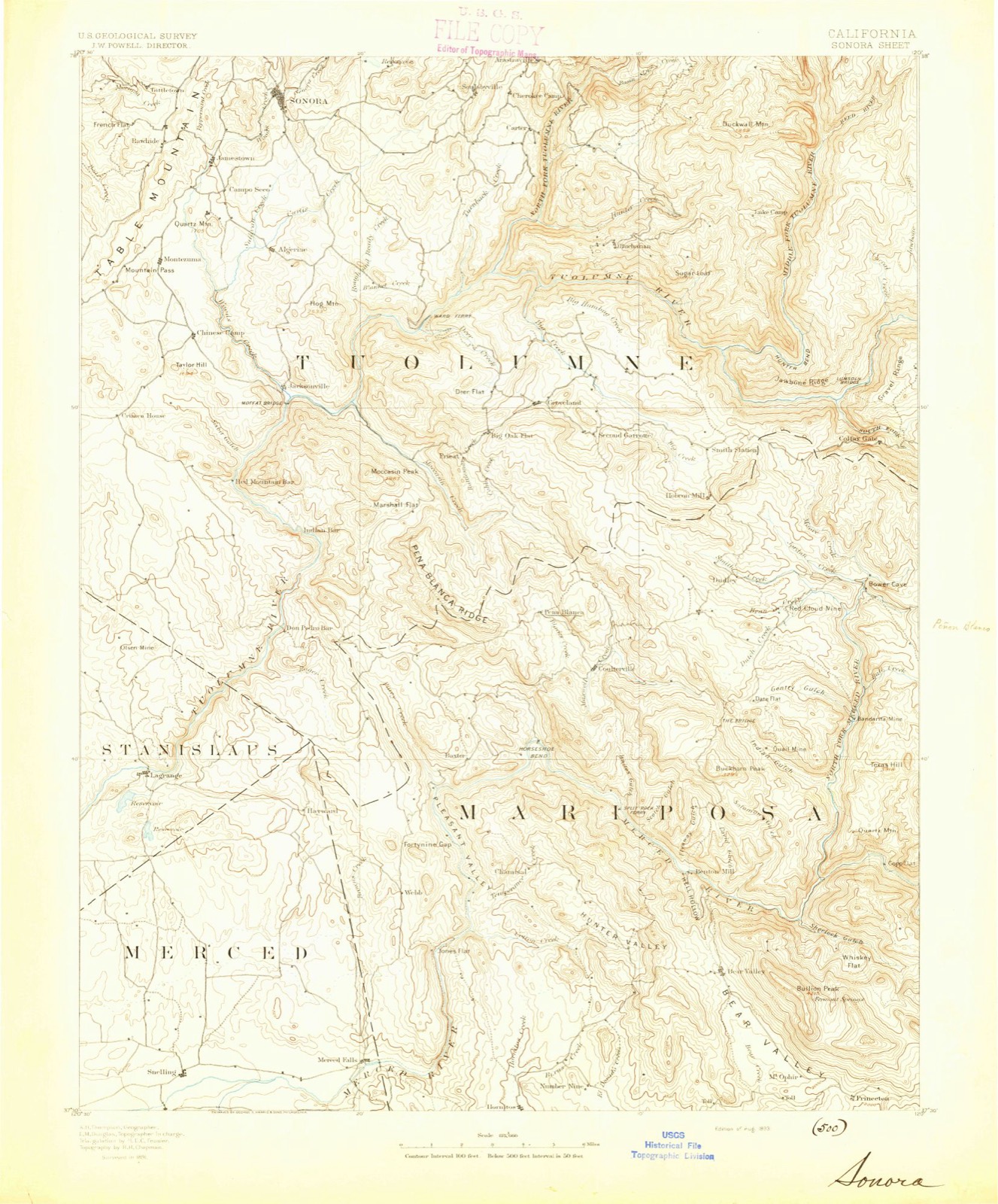 Topographic sheet of Barrett, surveyed 1893