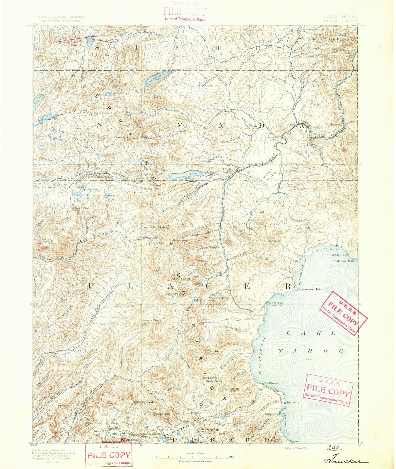 Topographic sheet of Gilberts, surveyed 1891