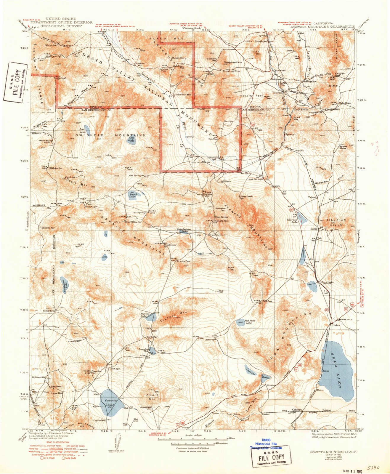 Topographic sheet of Ashford Junction, surveyed 1933