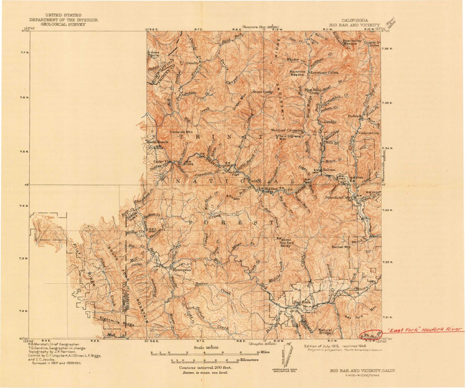 Topographic sheet of Janes Place, surveyed 1915