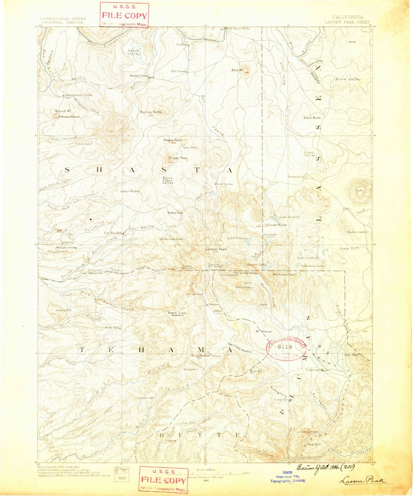 Topographic sheet of Dixie, surveyed 1886