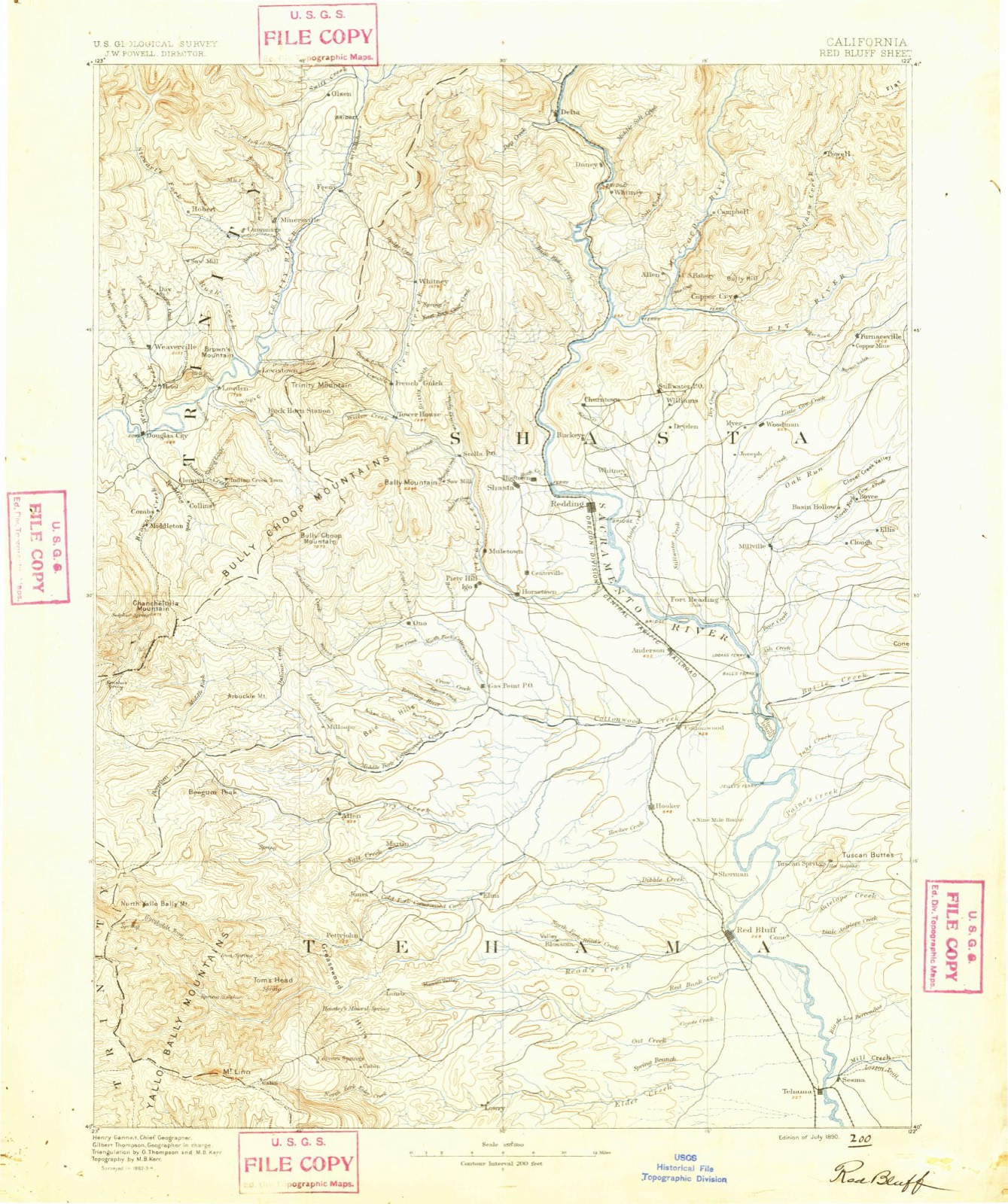 Topographic sheet of Bucktail, surveyed 1890