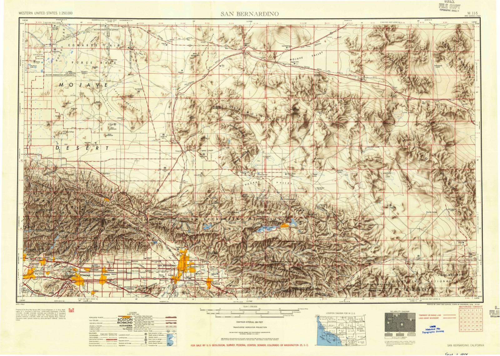 Topographic sheet of Pinto Wye, surveyed 1953