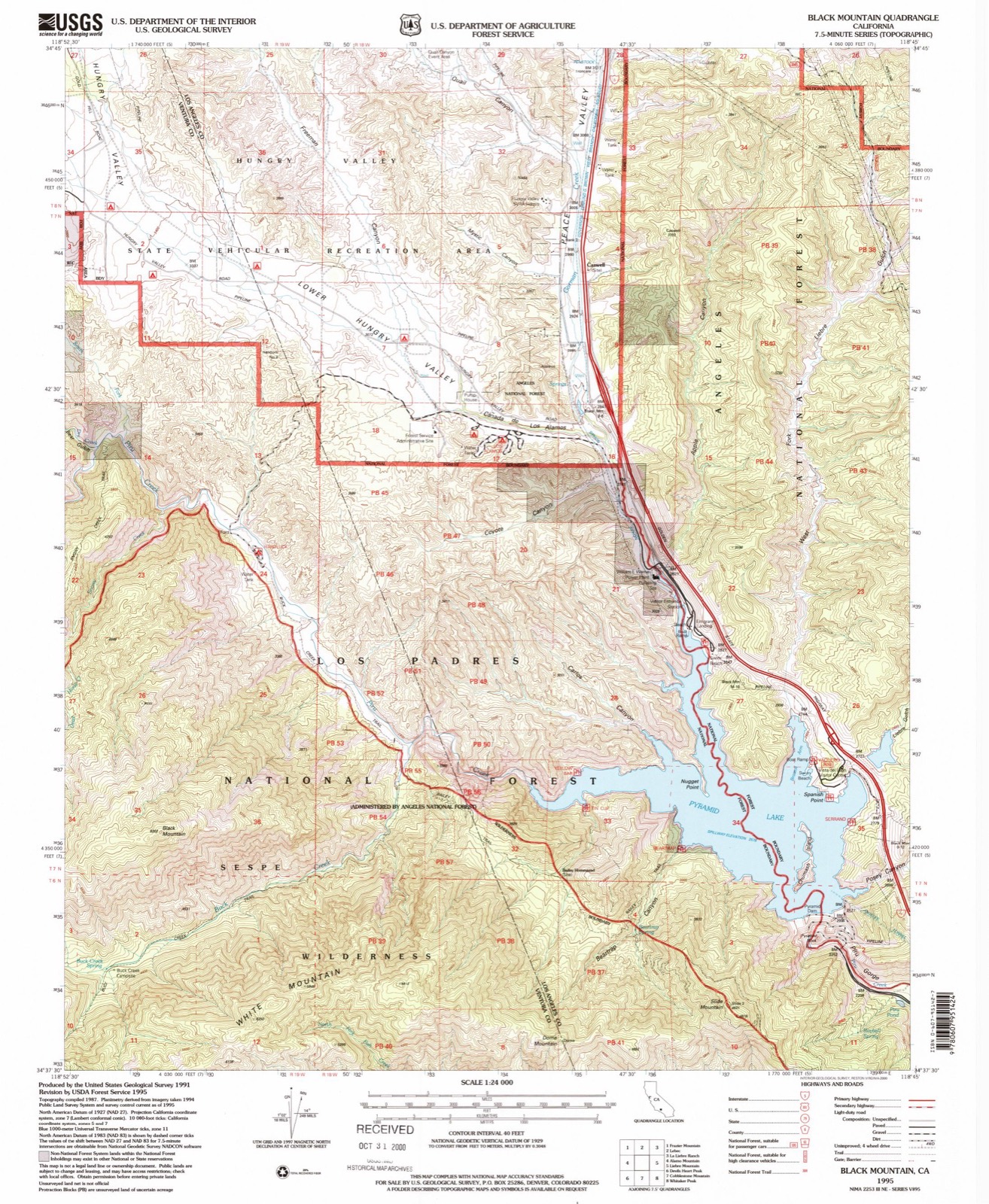Topographic sheet of Caswell, surveyed 1995