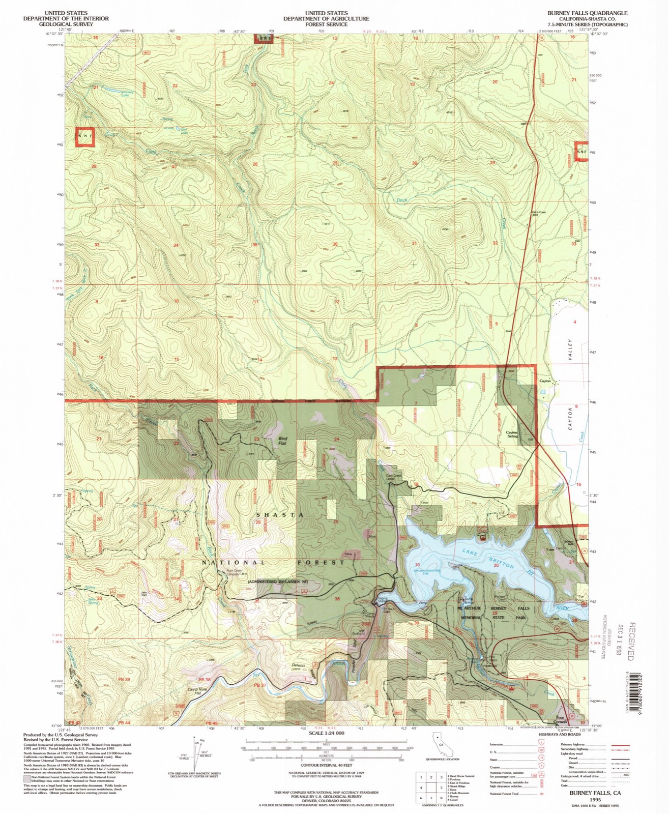 Topographic sheet of Cayton, surveyed 1995