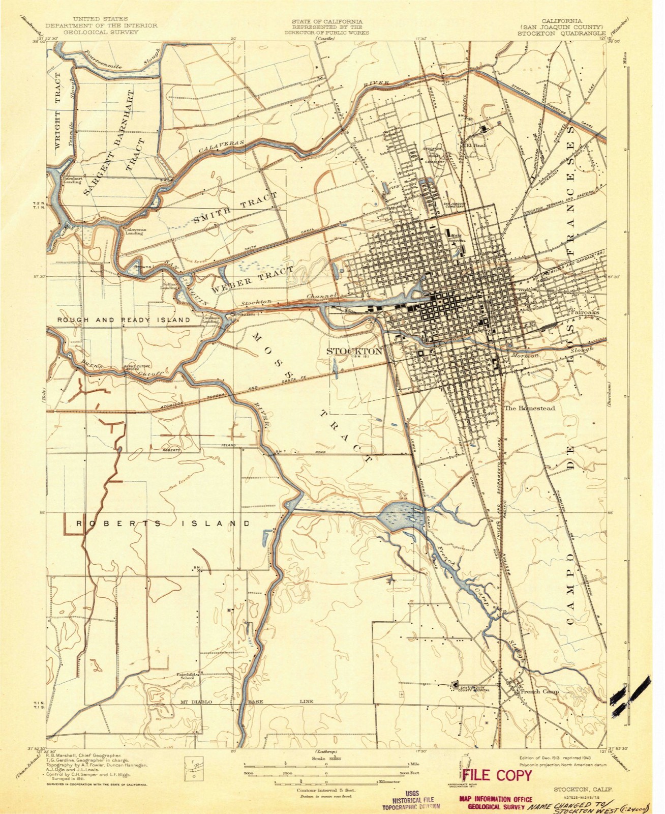 Topographic sheet of Akers, surveyed 1913
