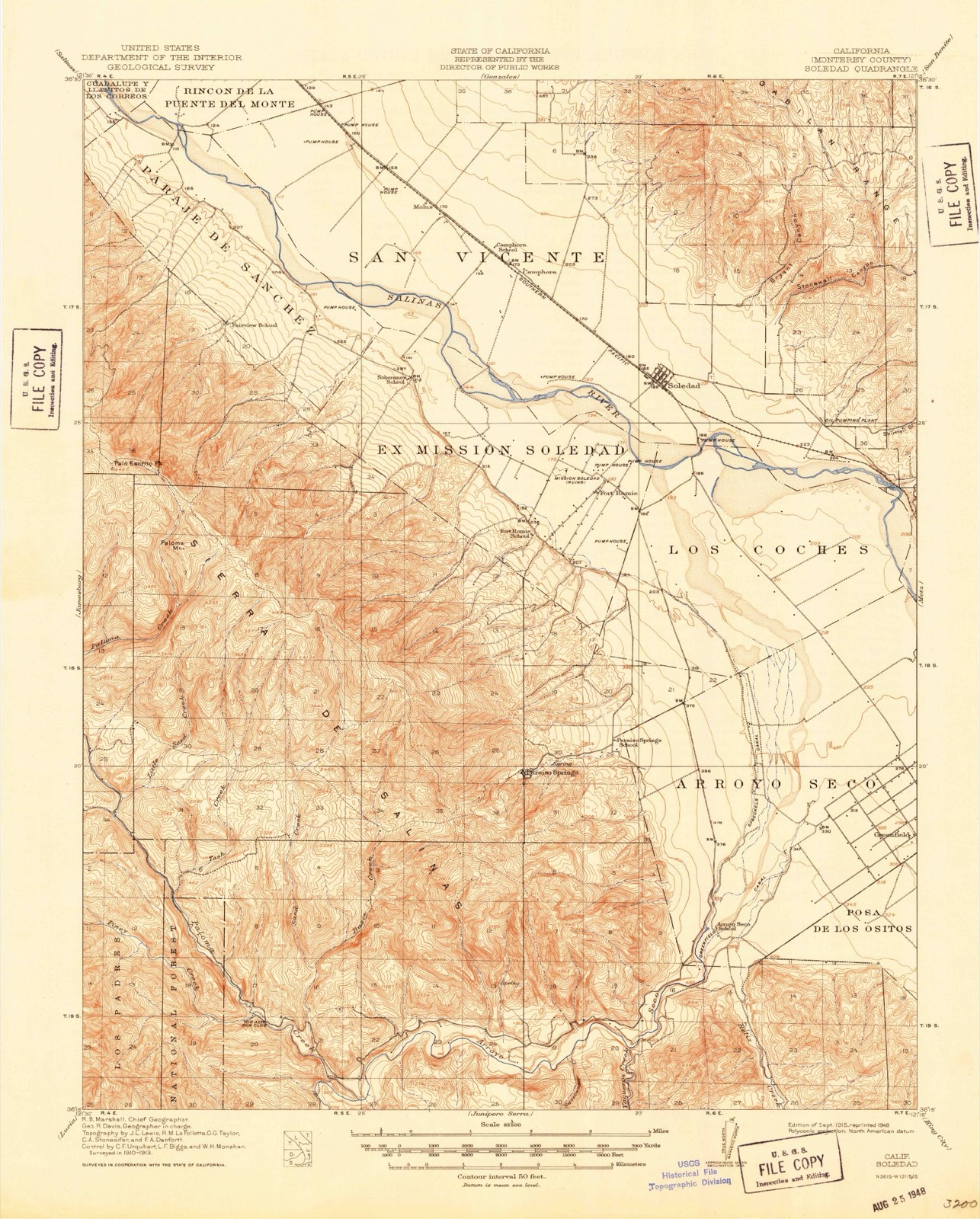 Topographic sheet of Camphora, surveyed 1915