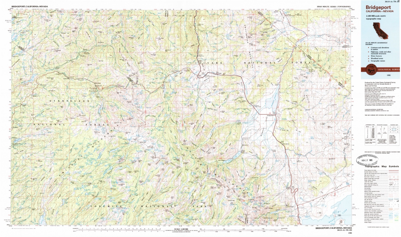Topographic sheet of Fales Hot Springs, surveyed 1985