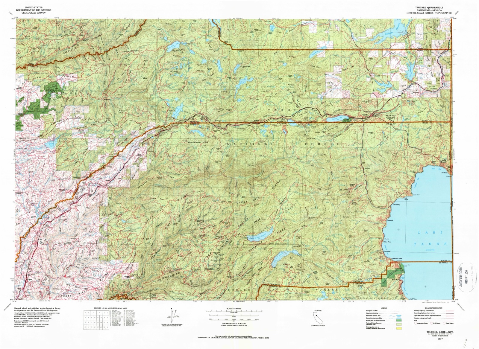 Topographic sheet of Applegate, surveyed 1977