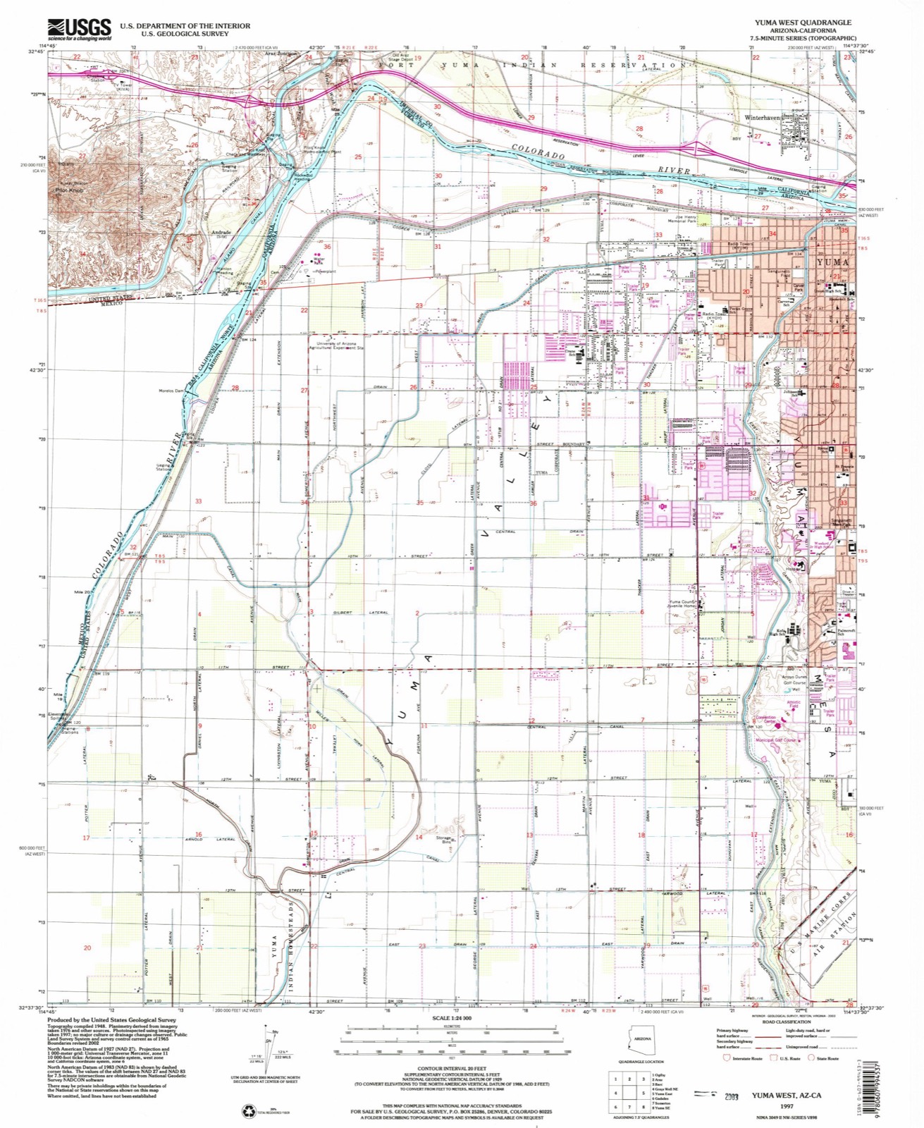 Topographic sheet of Araz Junction, surveyed 1997
