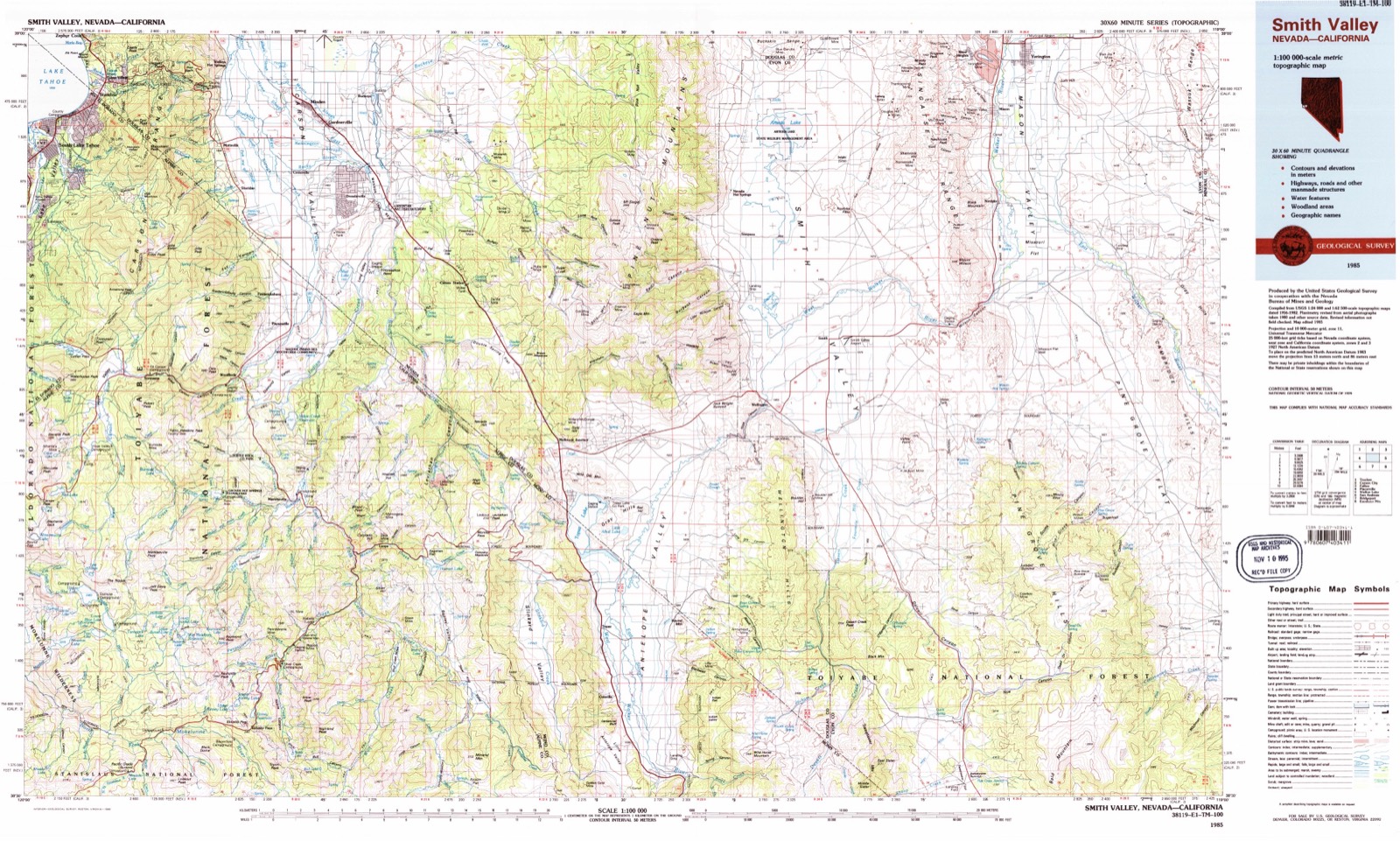 Topographic sheet of Marklee Village, surveyed 1985