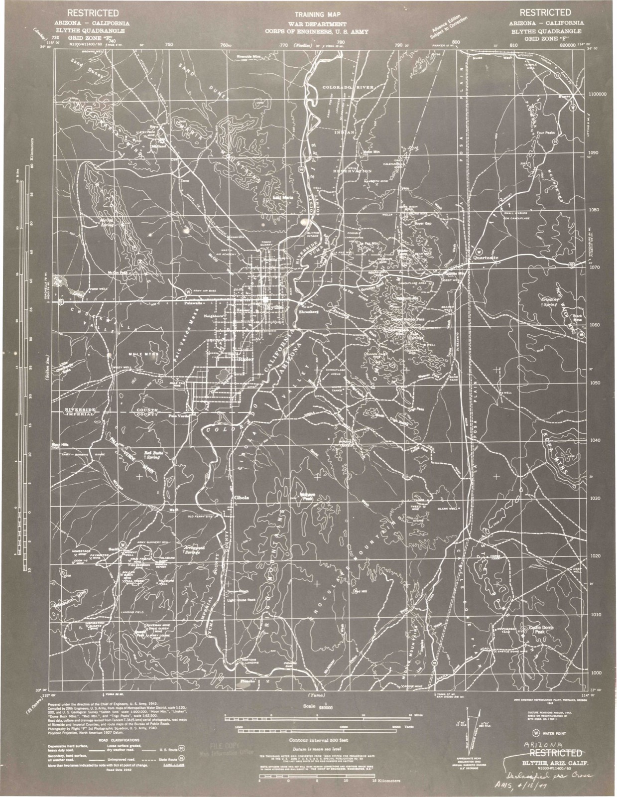 Topographic sheet of Inca, surveyed 1942