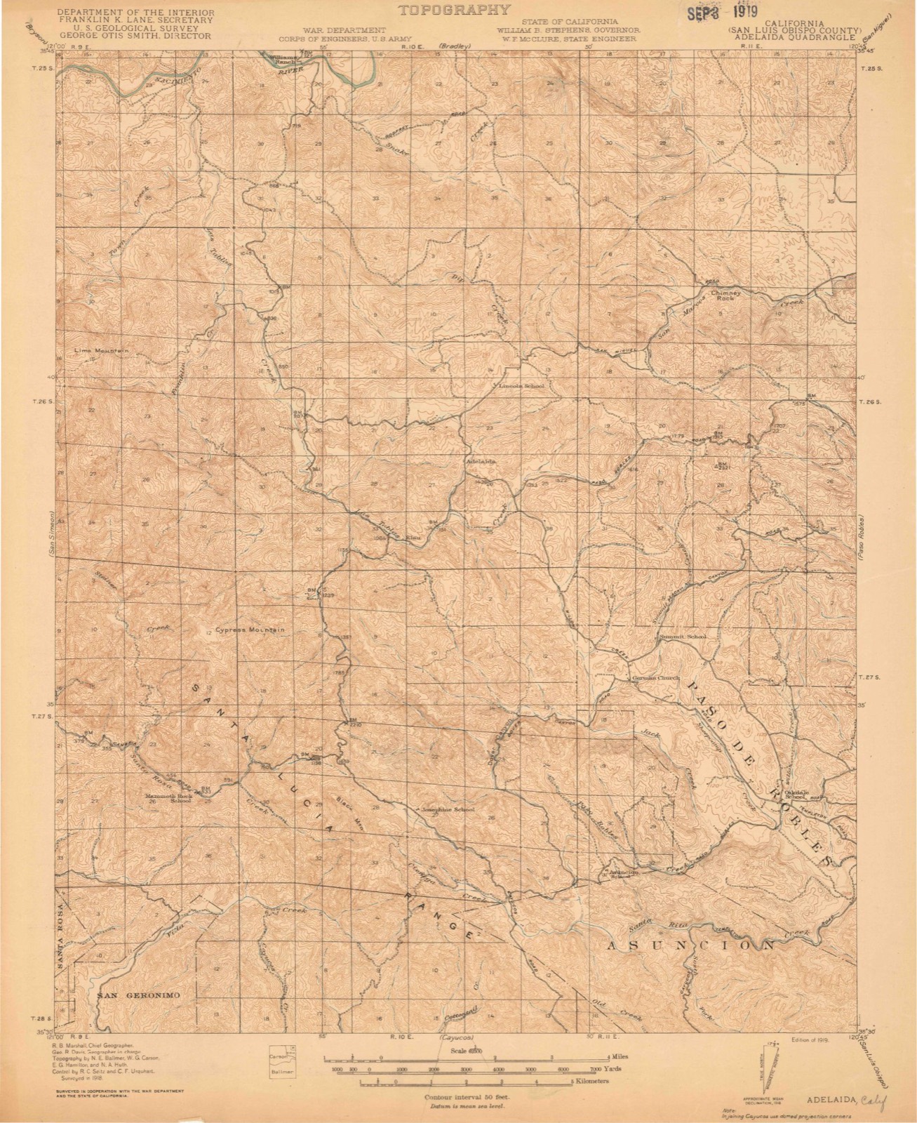 Topographic sheet of Klau, surveyed 1919