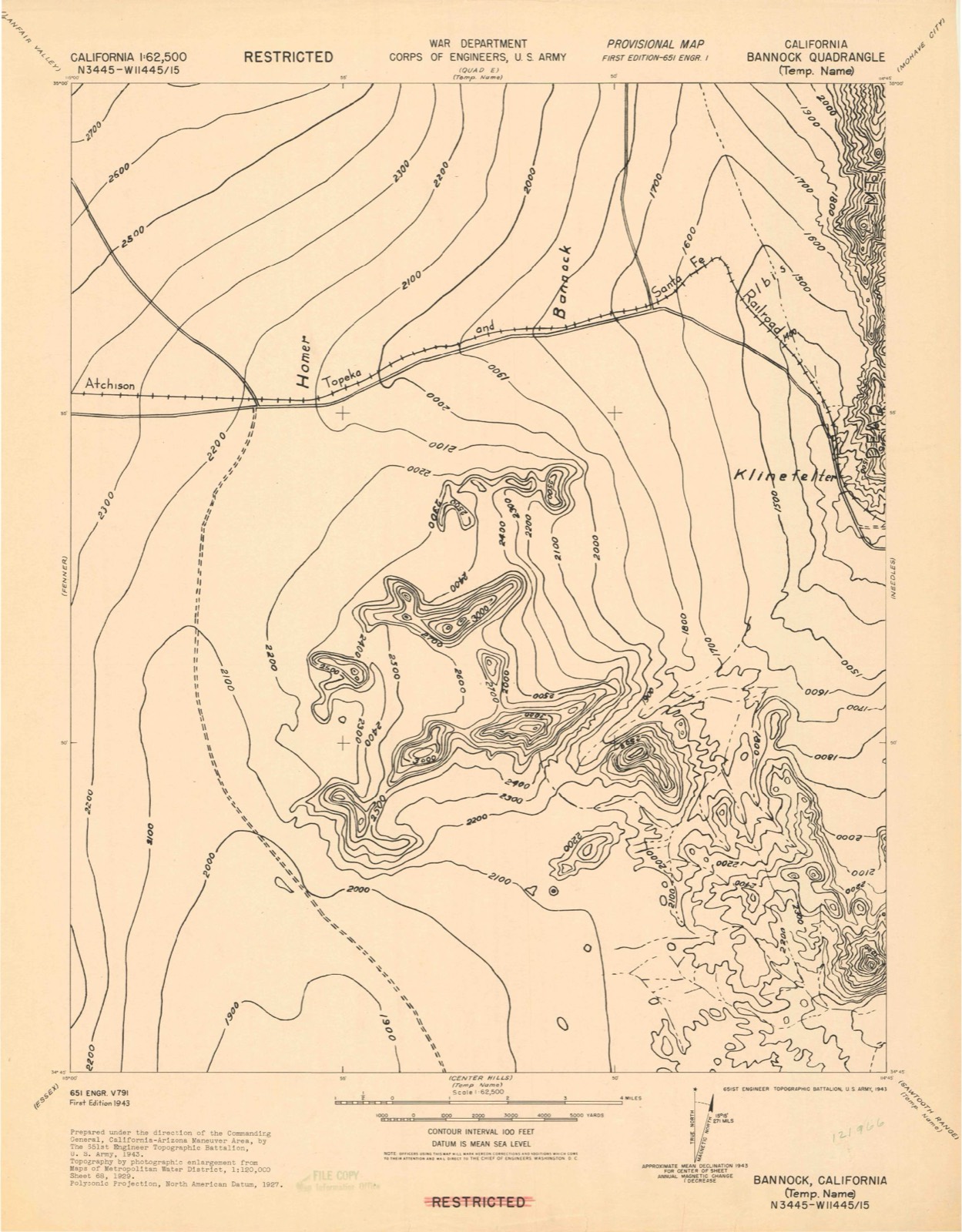 Topographic sheet of Homer, surveyed 1943