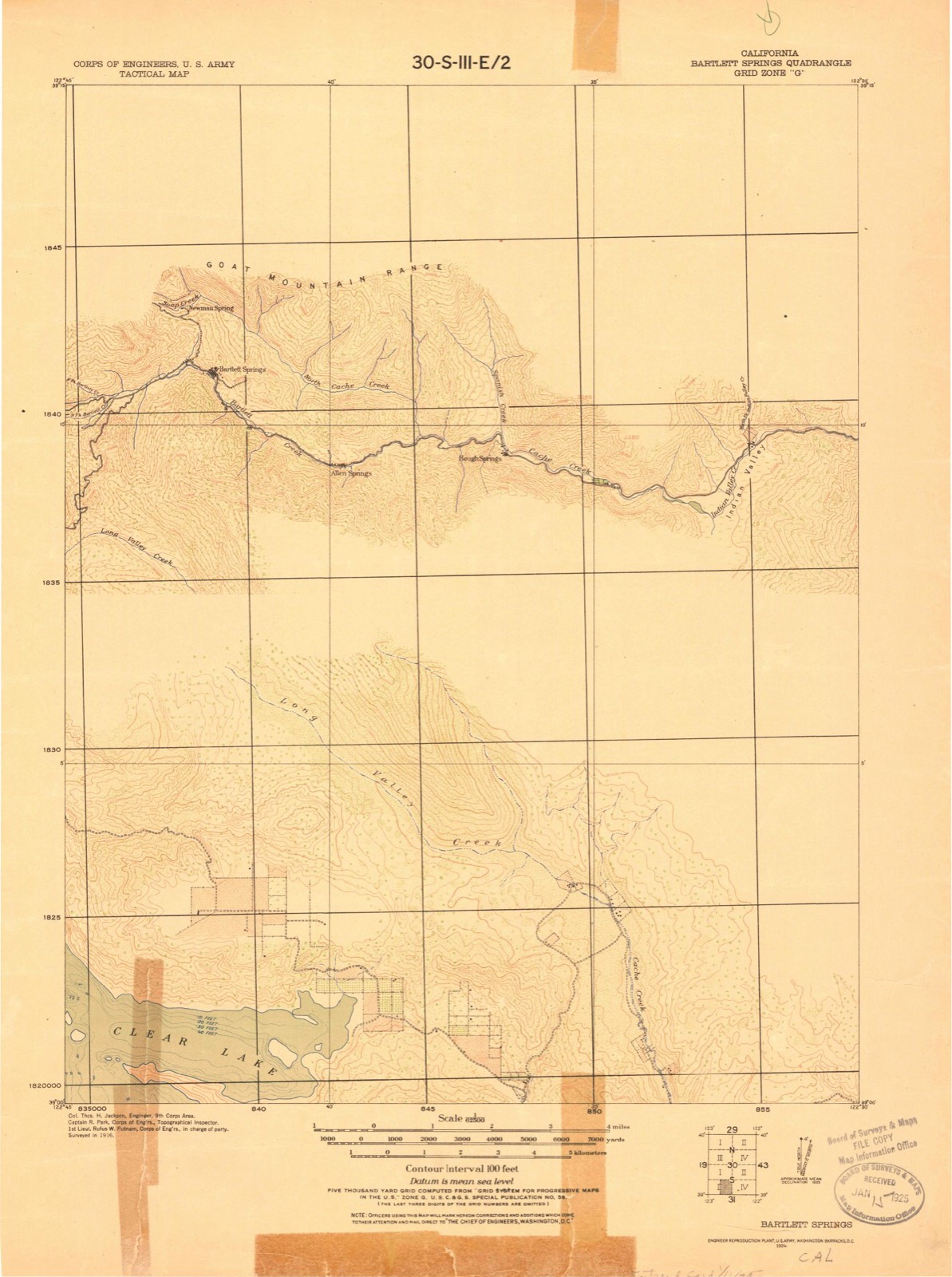Topographic sheet of Glenhaven, surveyed 1924