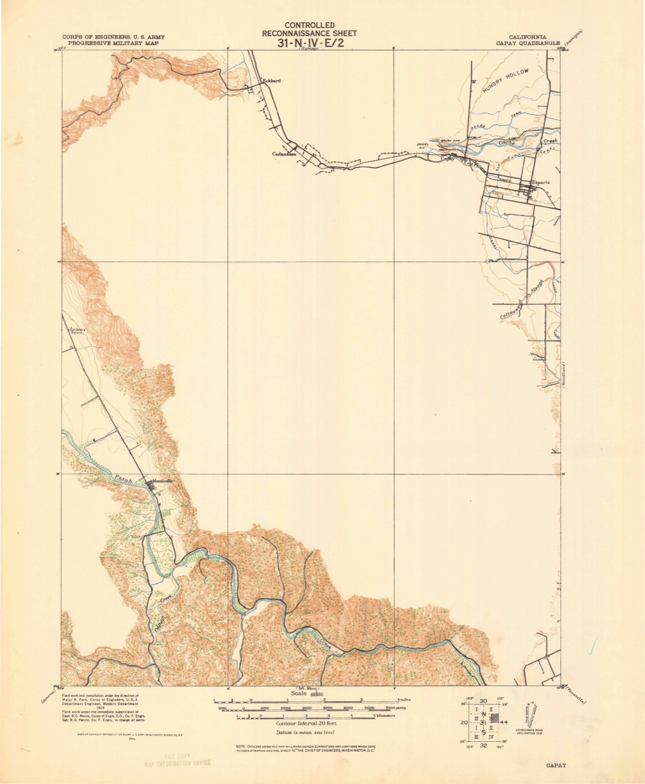 Topographic sheet of Brooks, surveyed 1924