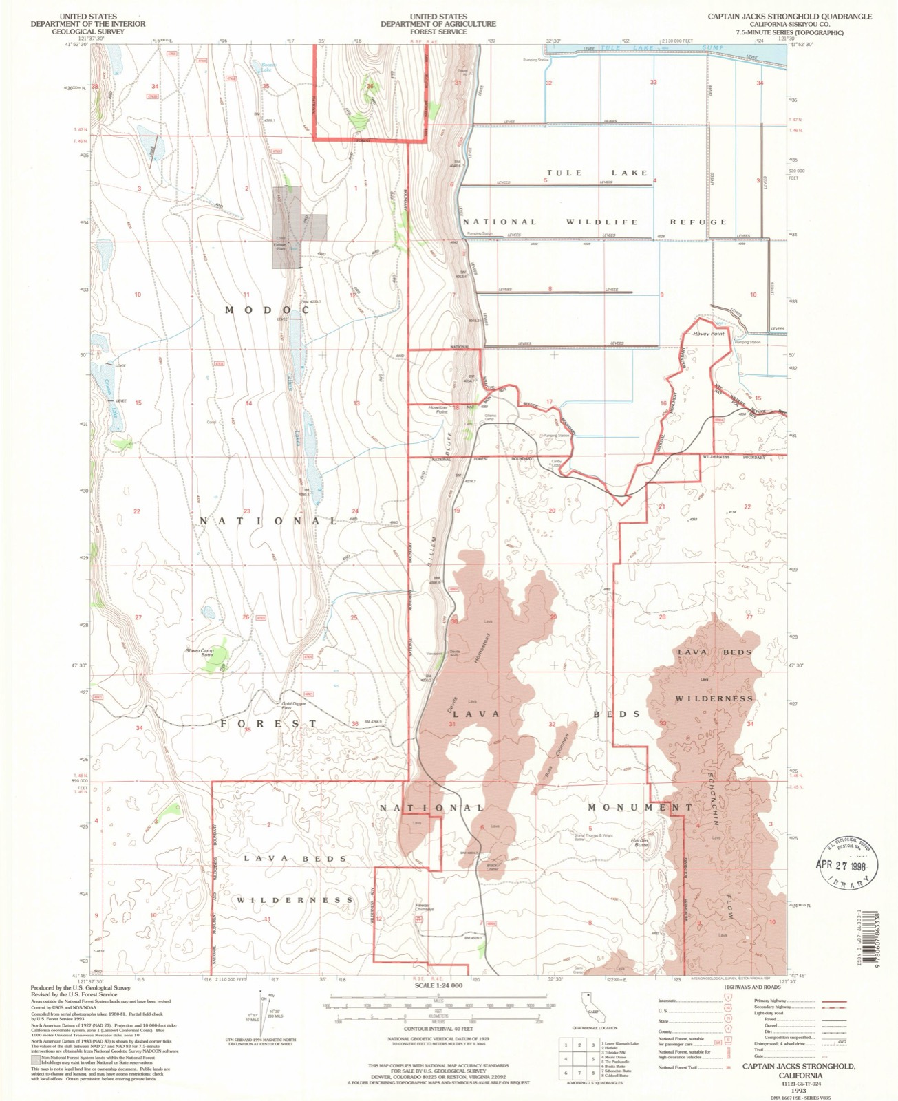 Topographic sheet covering Thomas-Wright Battle Site, surveyed 1993