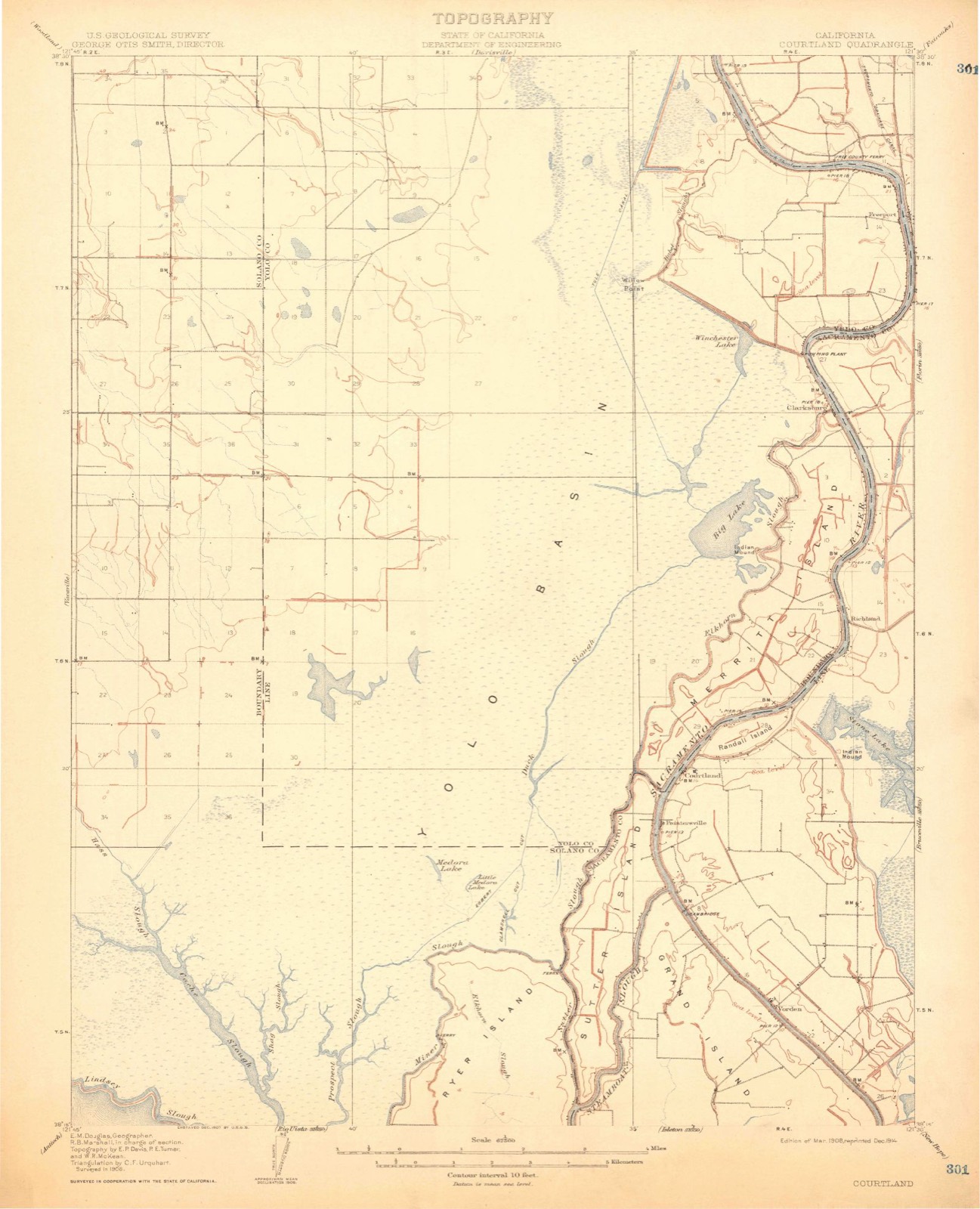 Topographic sheet of Five Points, surveyed 1908