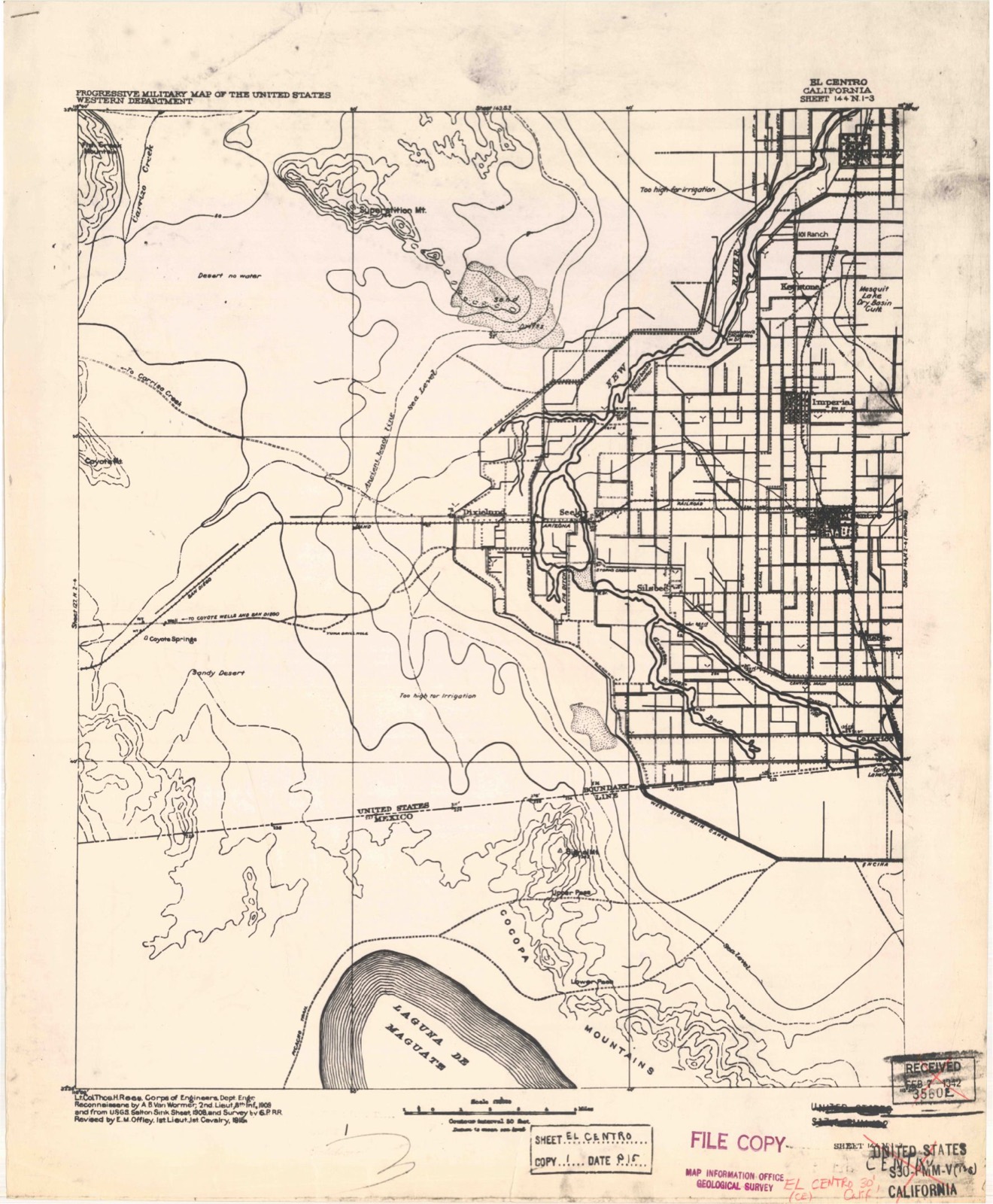 Topographic sheet of Dixieland, surveyed 1915