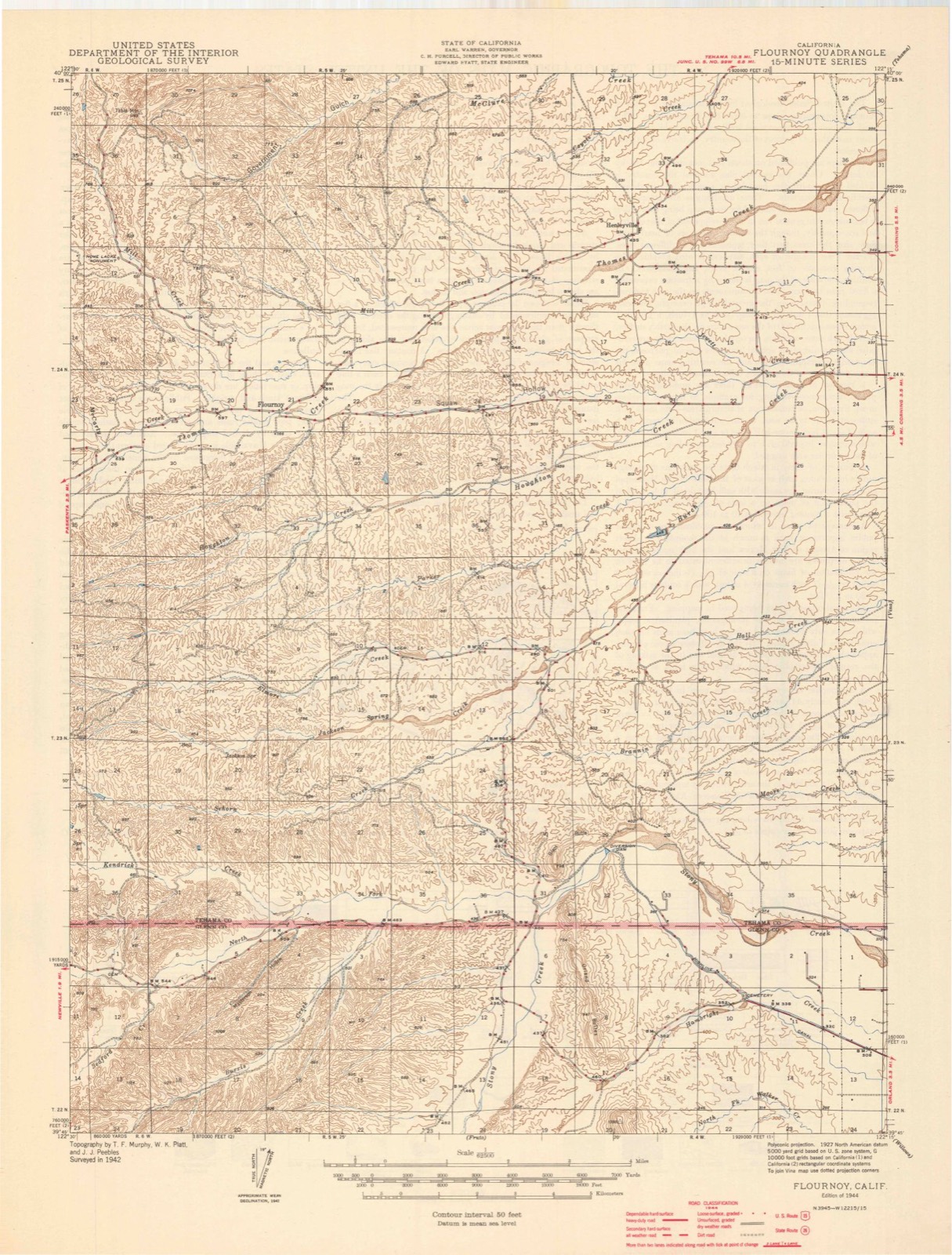 Topographic sheet of Henleyville, surveyed 1944