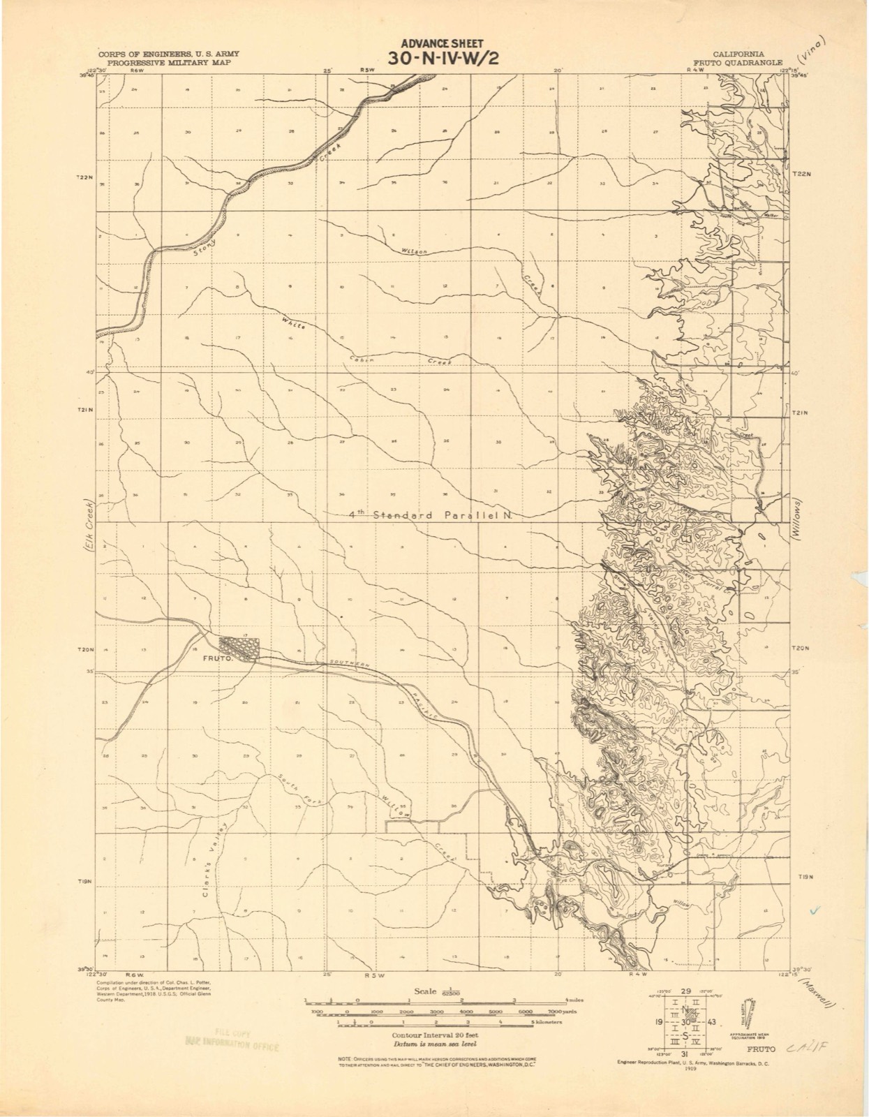 Topographic sheet of Wilson Place, surveyed 1919
