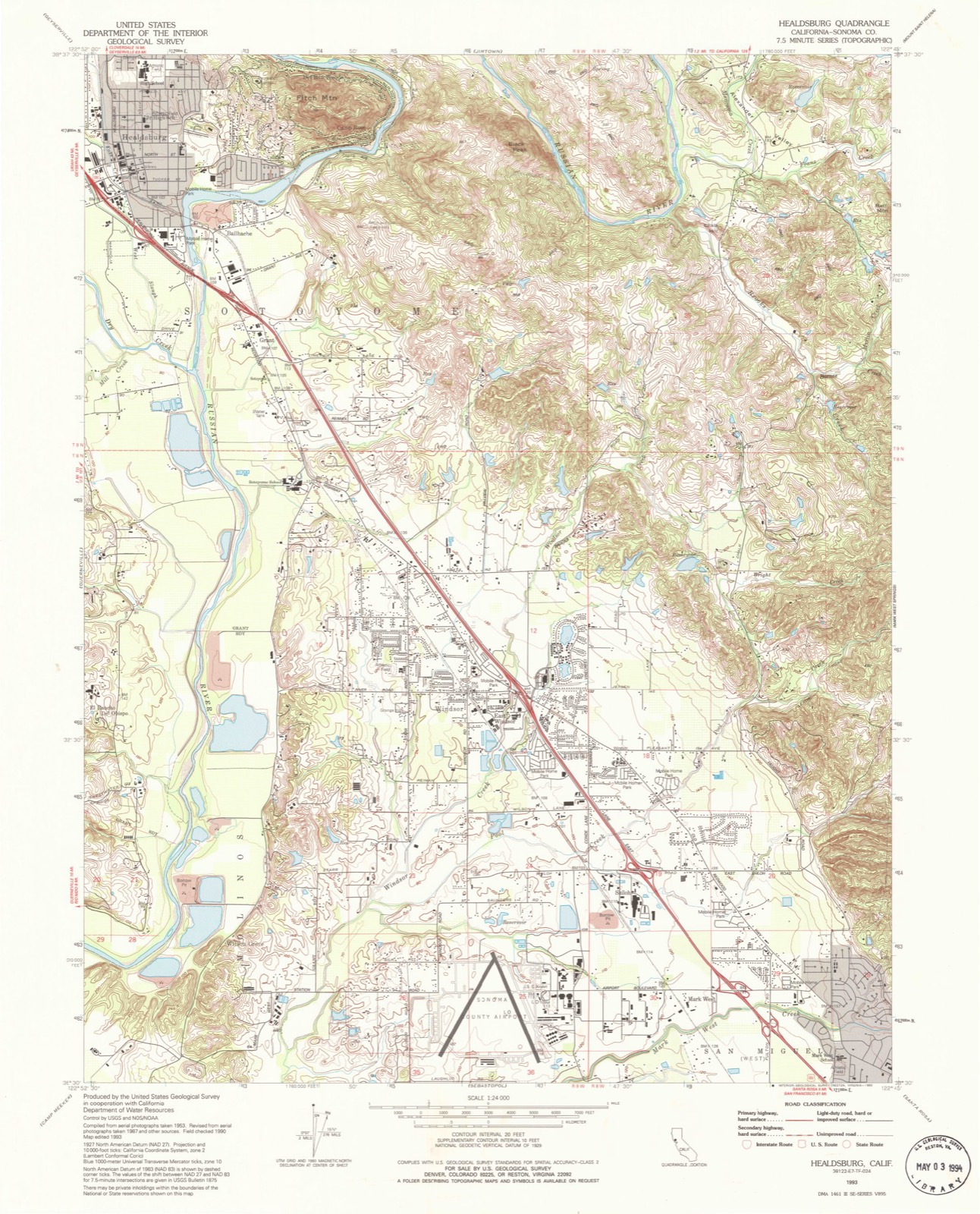 Topographic sheet of Shiloh, surveyed 1993