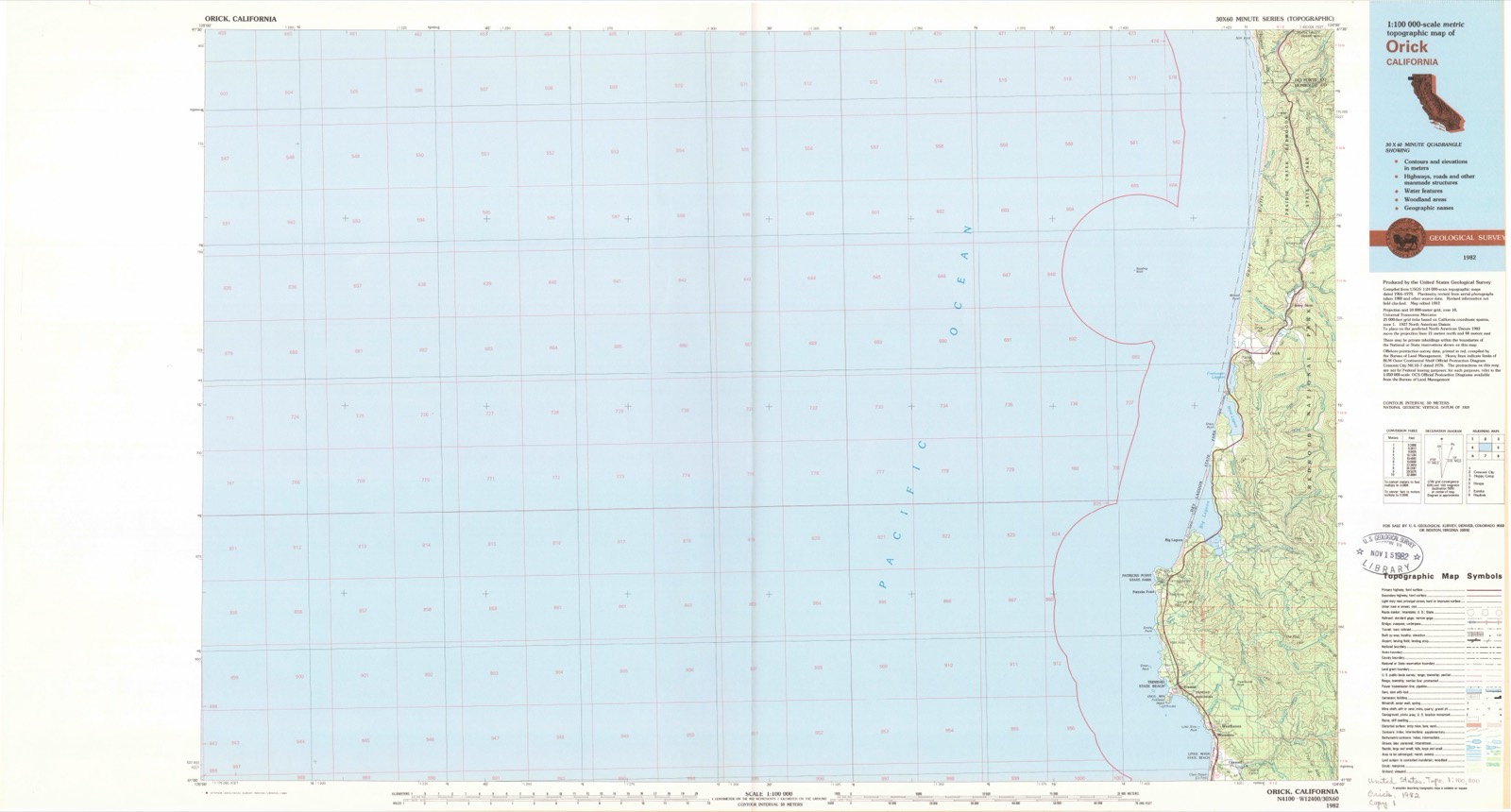 Topographic sheet of Moonstone, surveyed 1982