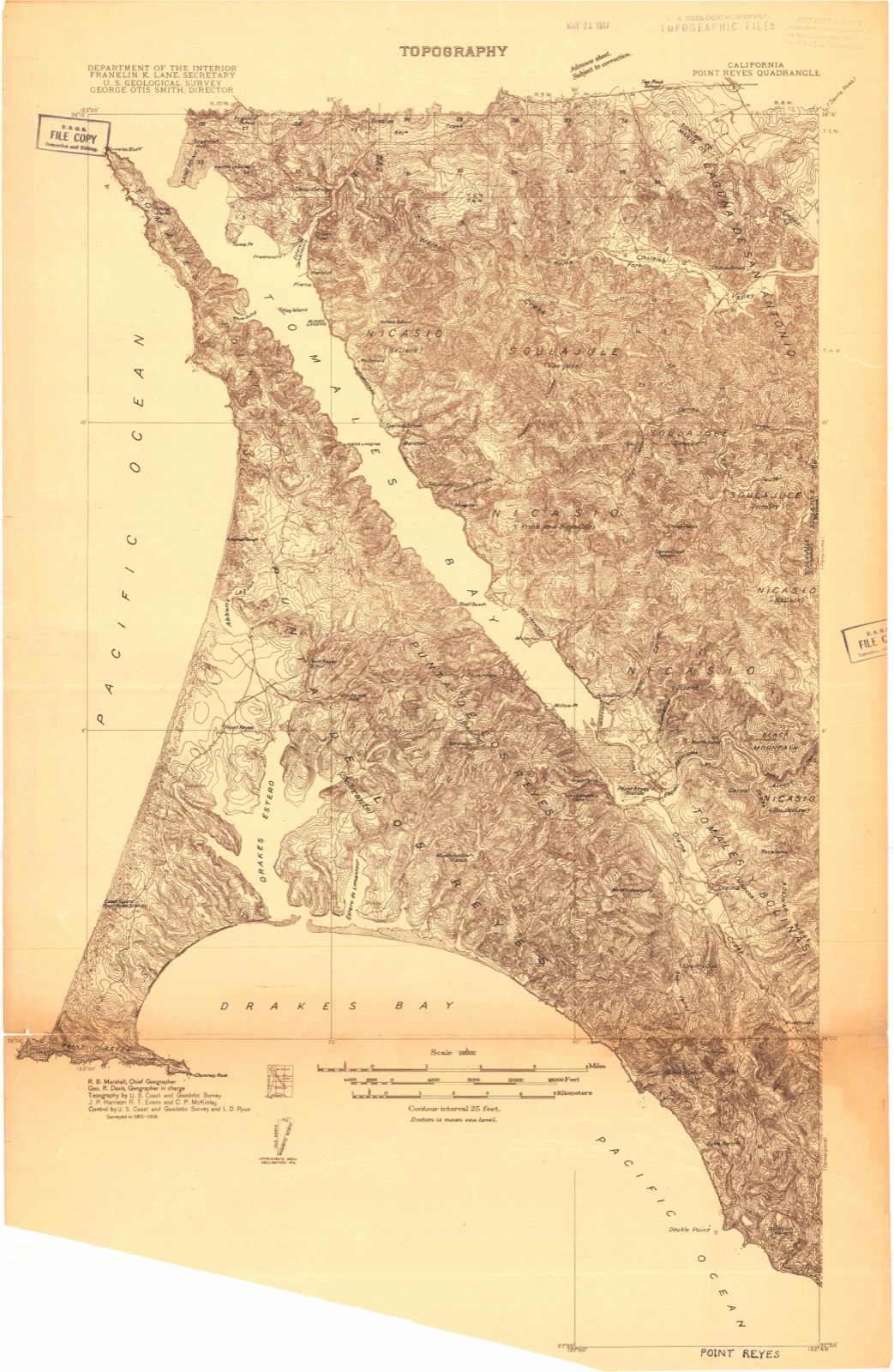 Topographic sheet of Inverness, surveyed 1916