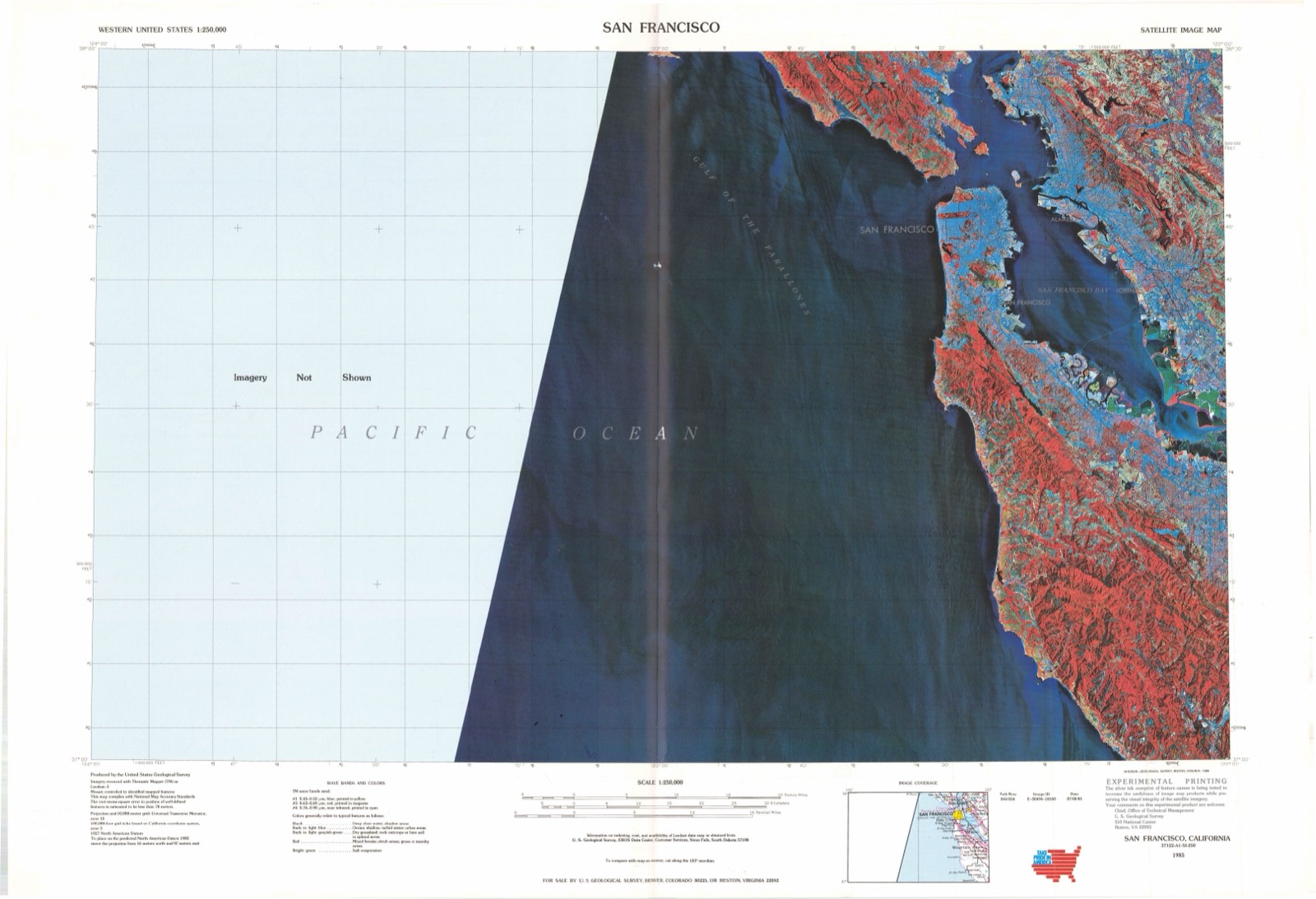 Topographic sheet of San Pedro Terrace, surveyed 1985