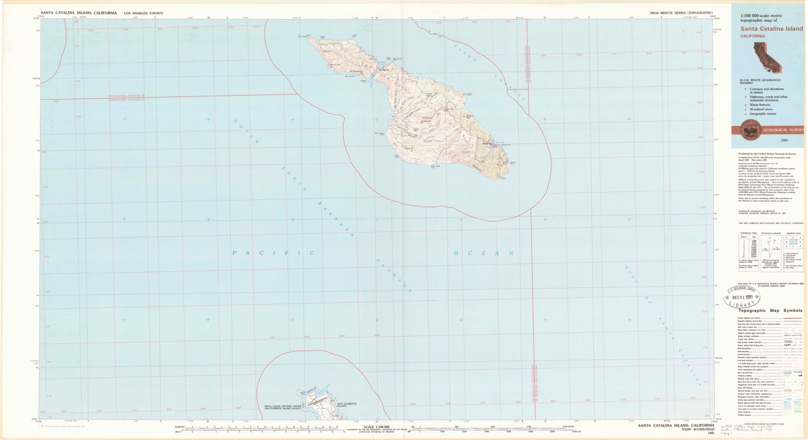 Topographic sheet of Avalon, surveyed 1981