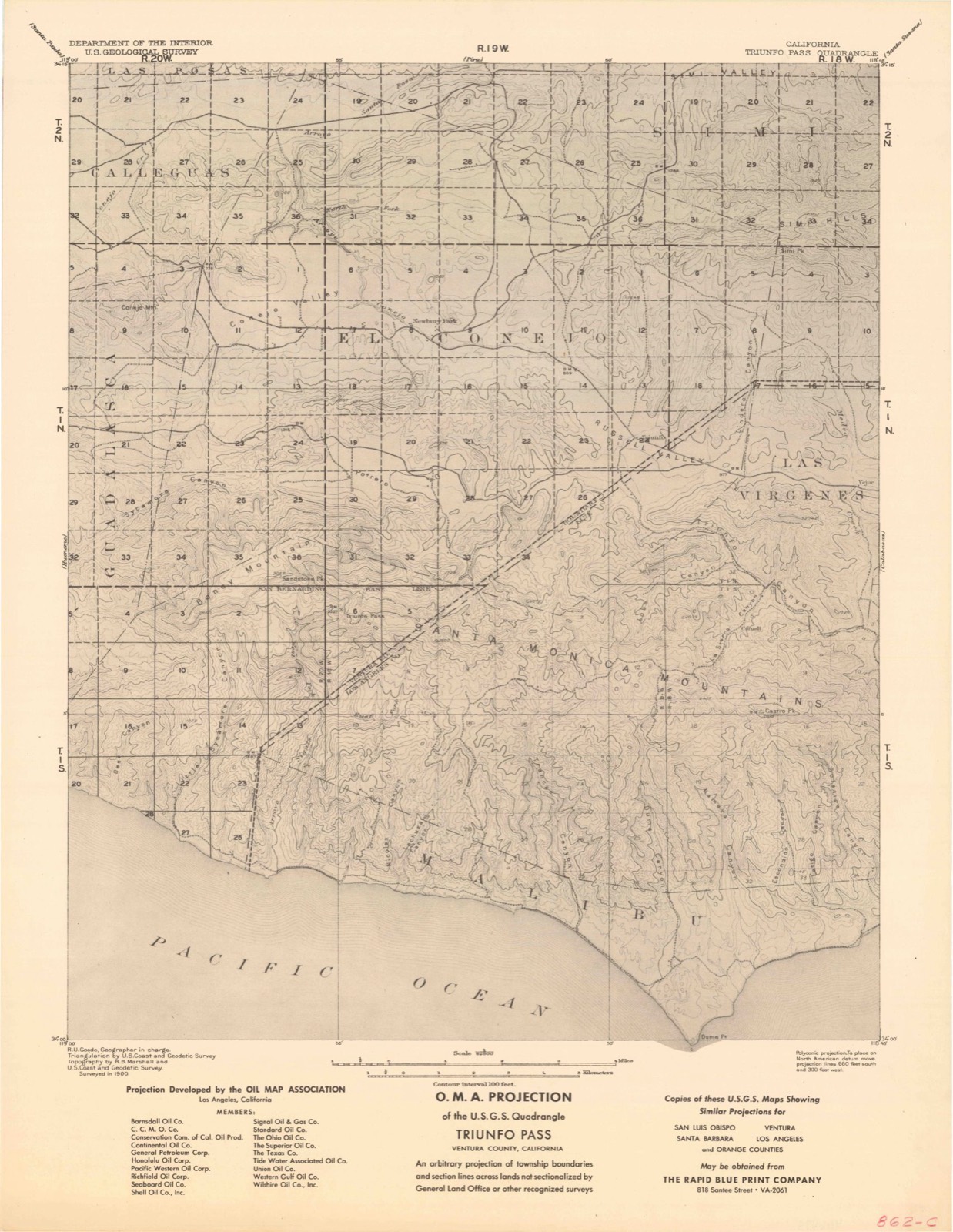 Topographic sheet of North Ranch, surveyed 1900