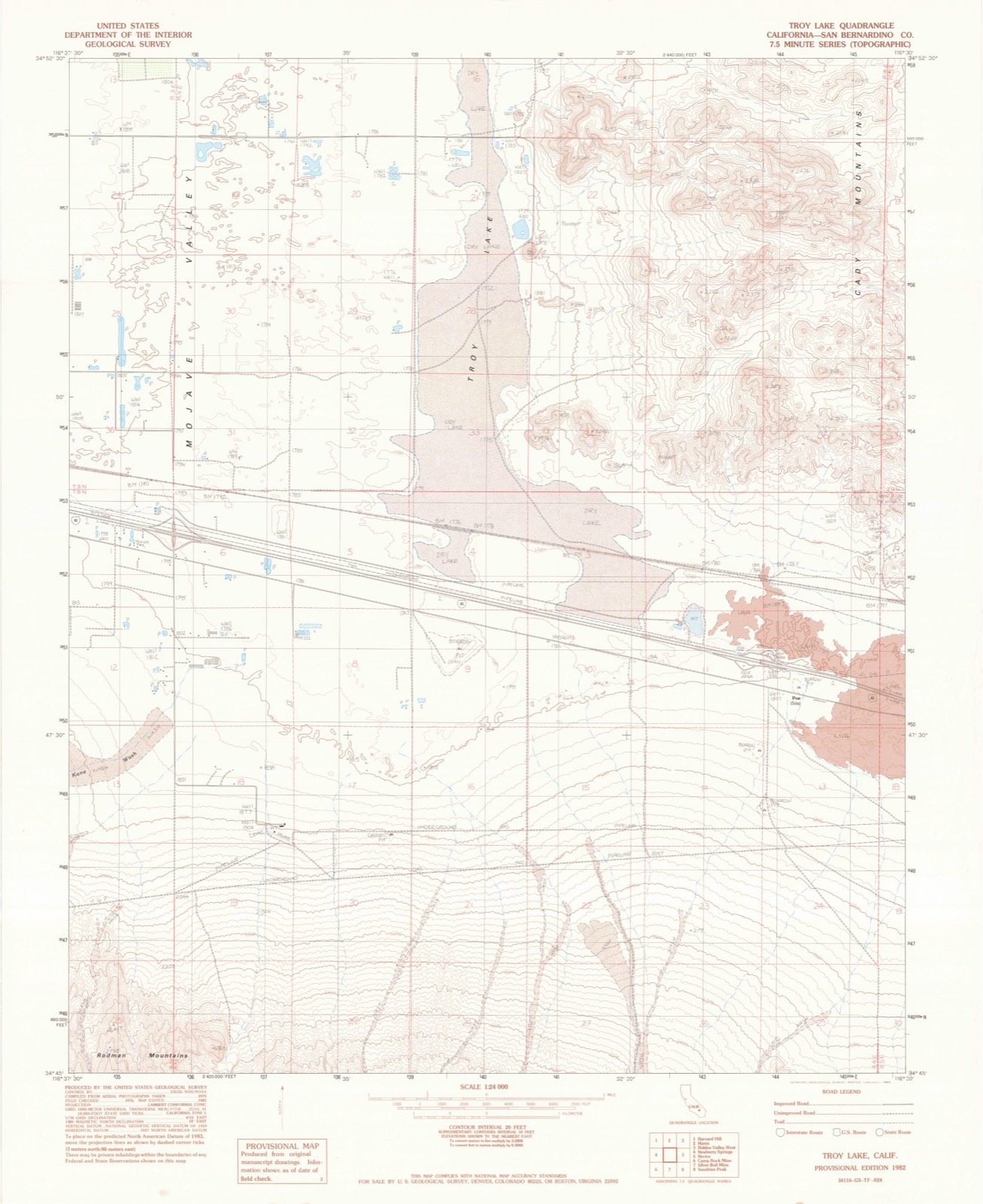Topographic sheet of Poe (historical), surveyed 1982