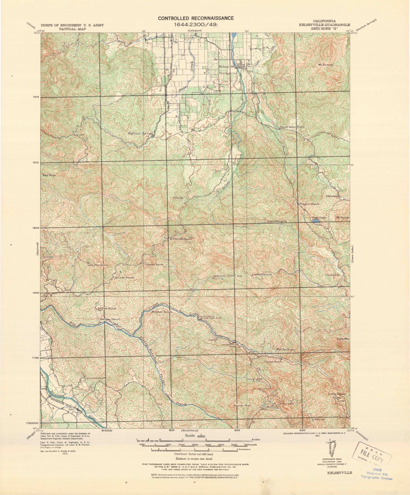 Topographic sheet of Mercuryville, surveyed 1921