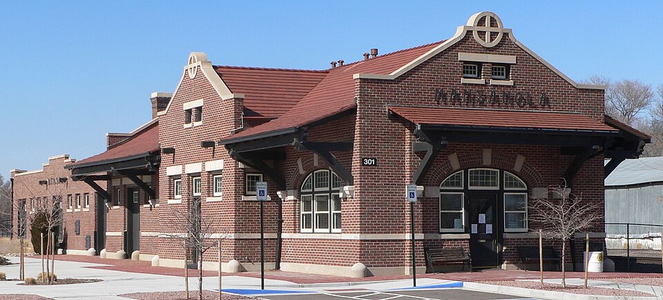 Photograph of Santa Fe Railway Manzanola Depot