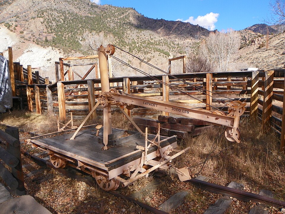 Photograph of Rio Grande Southern Railroad Derrick Car
